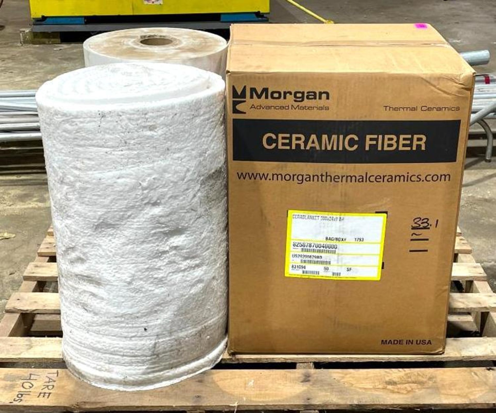 DESCRIPTION ASSORTED CERAMIC FIBER ROLLS AS SHOWN THIS LOT IS ONE MONEY QUANTITY 1 ASSORTED CERAMIC