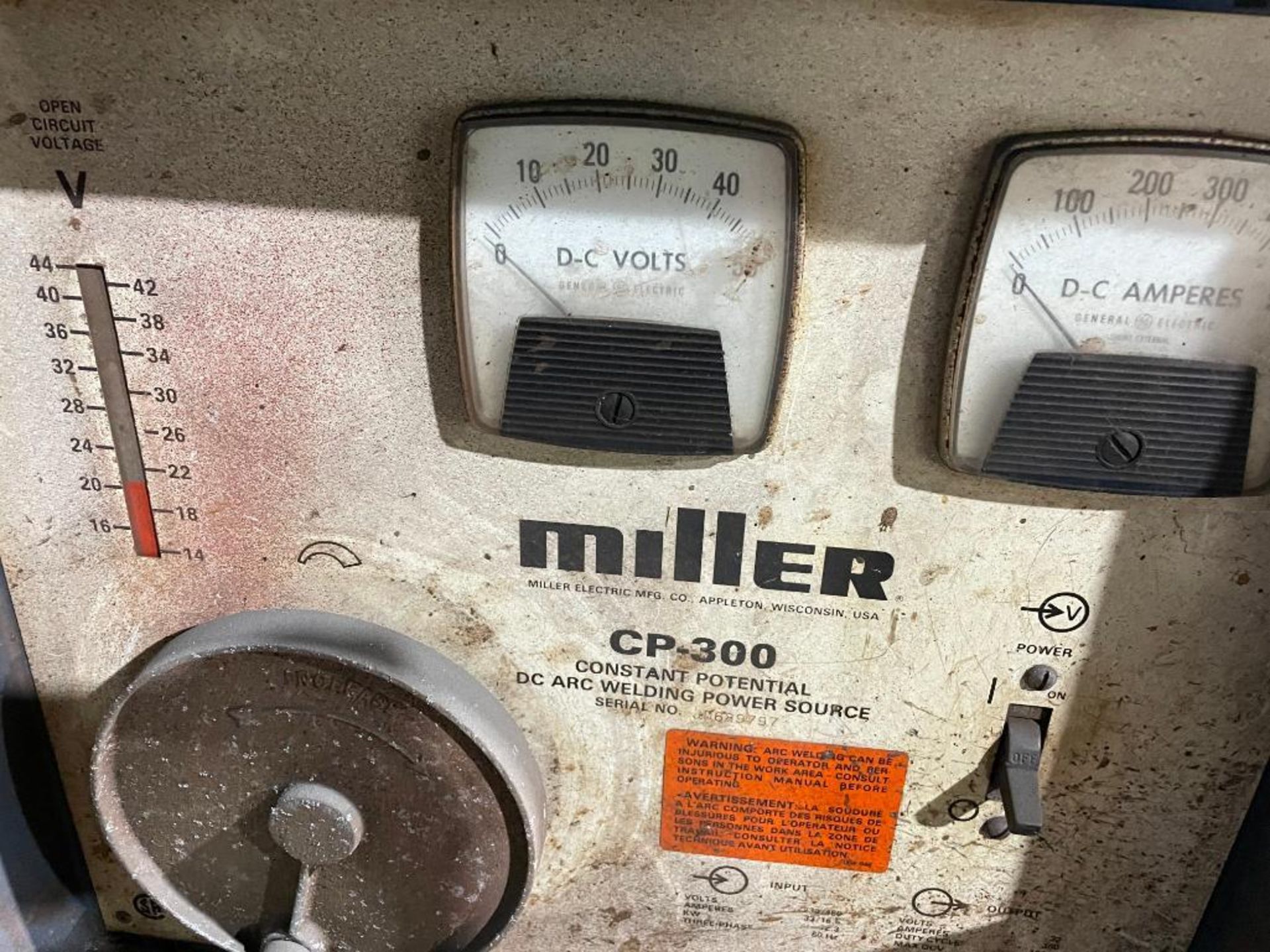 DESCRIPTION MILLER CP-300 DC ARC WELDING POWER SOURCE WELDER W/ ACCESSORIES AS SHOWN BRAND/MODEL MIL - Image 14 of 17