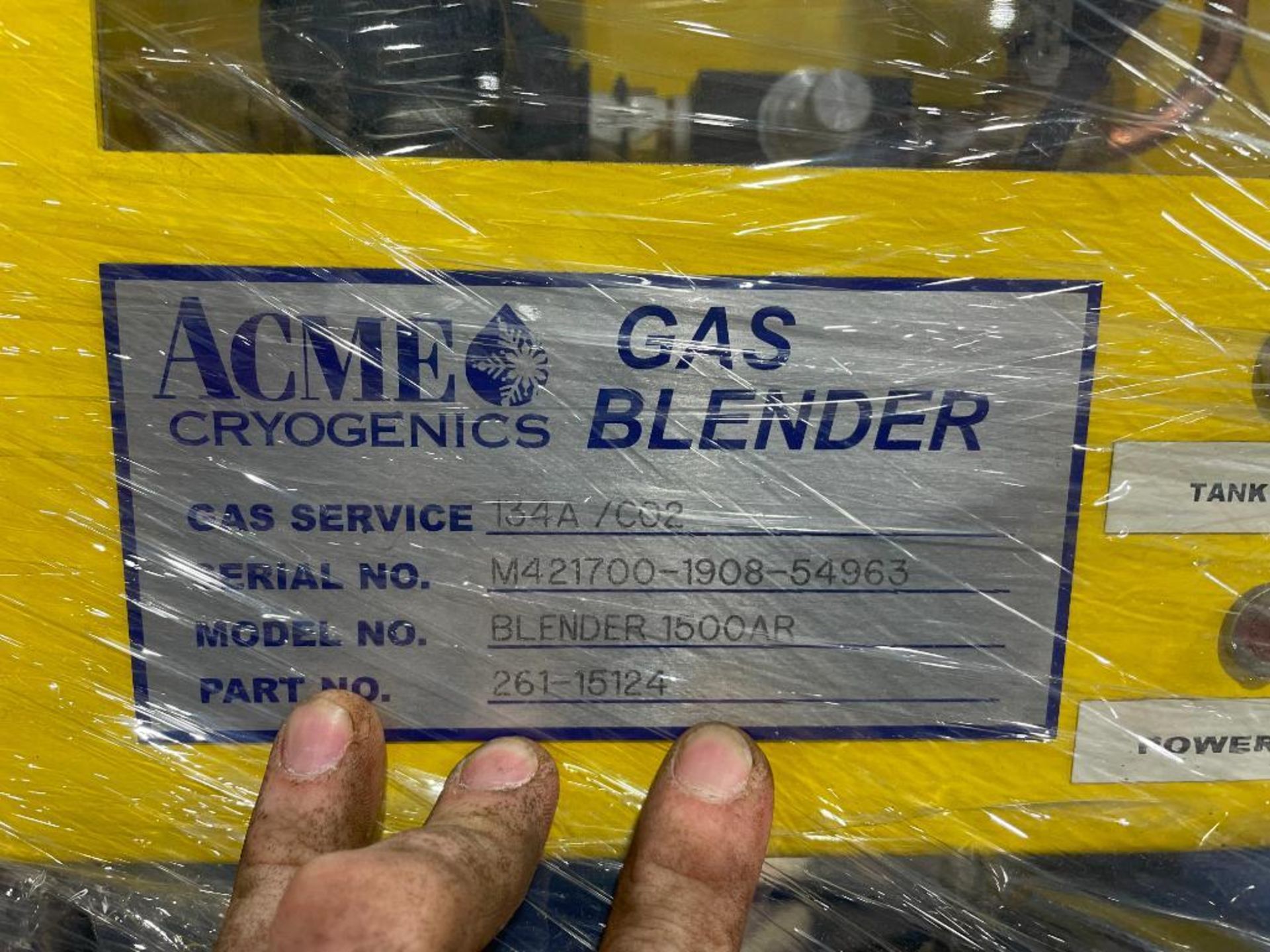 DESCRIPTION ACME CRYOGENICS 1500AR GAS PROCESS BLENDER BRAND/MODEL ACME BLENDER 1500AR ADDITIONAL IN - Image 8 of 8