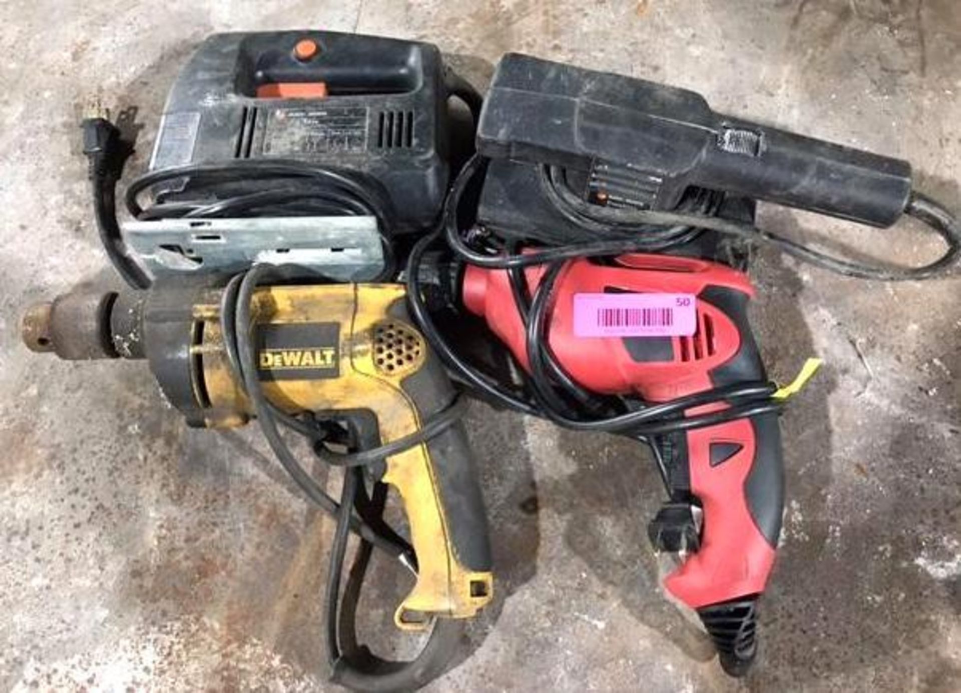 DESCRIPTION ASSORTED POWER TOOLS AS SHOWN THIS LOT IS ONE MONEY QUANTITY 1