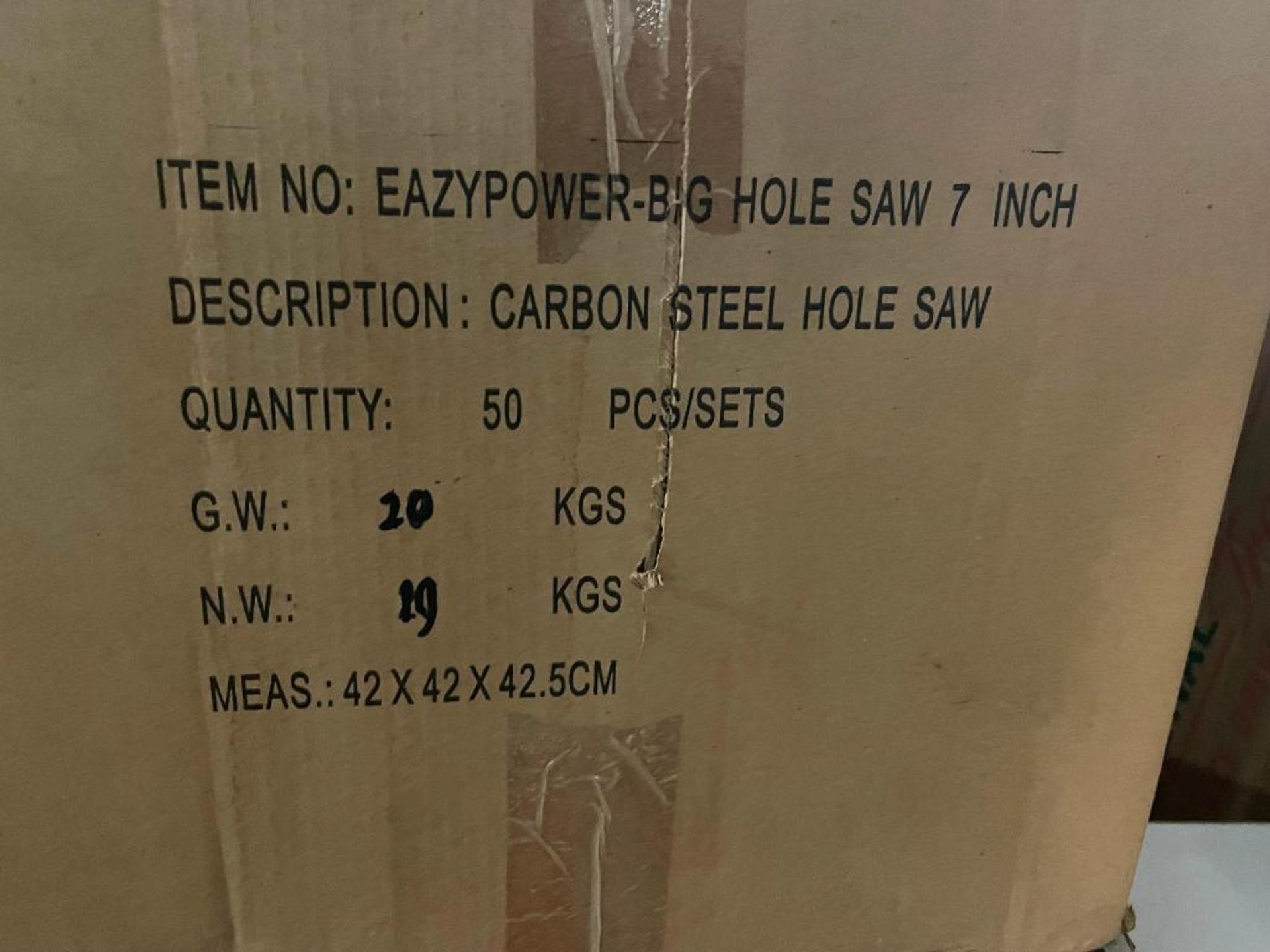 DESCRIPTION: (3) CASES OF 7" HOLE SAWS. 50 PER CASE, 150 IN LOT ADDITIONAL INFORMATION RETAILS FOR $ - Image 3 of 3