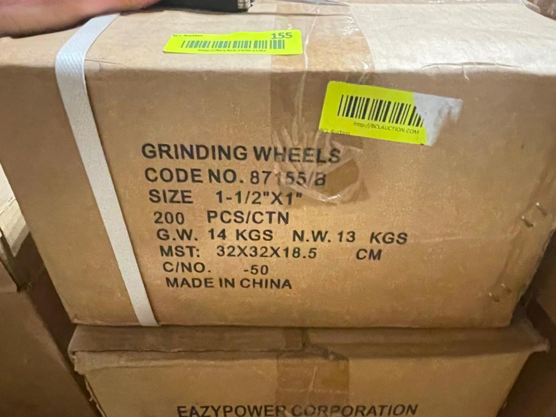 DESCRIPTION: (6) CASES OF 1 1/2" X 1" GRINDING WHEELES. 200 PER CASE, 1200 IN LOT BRAND / MODEL: 871 - Image 3 of 4