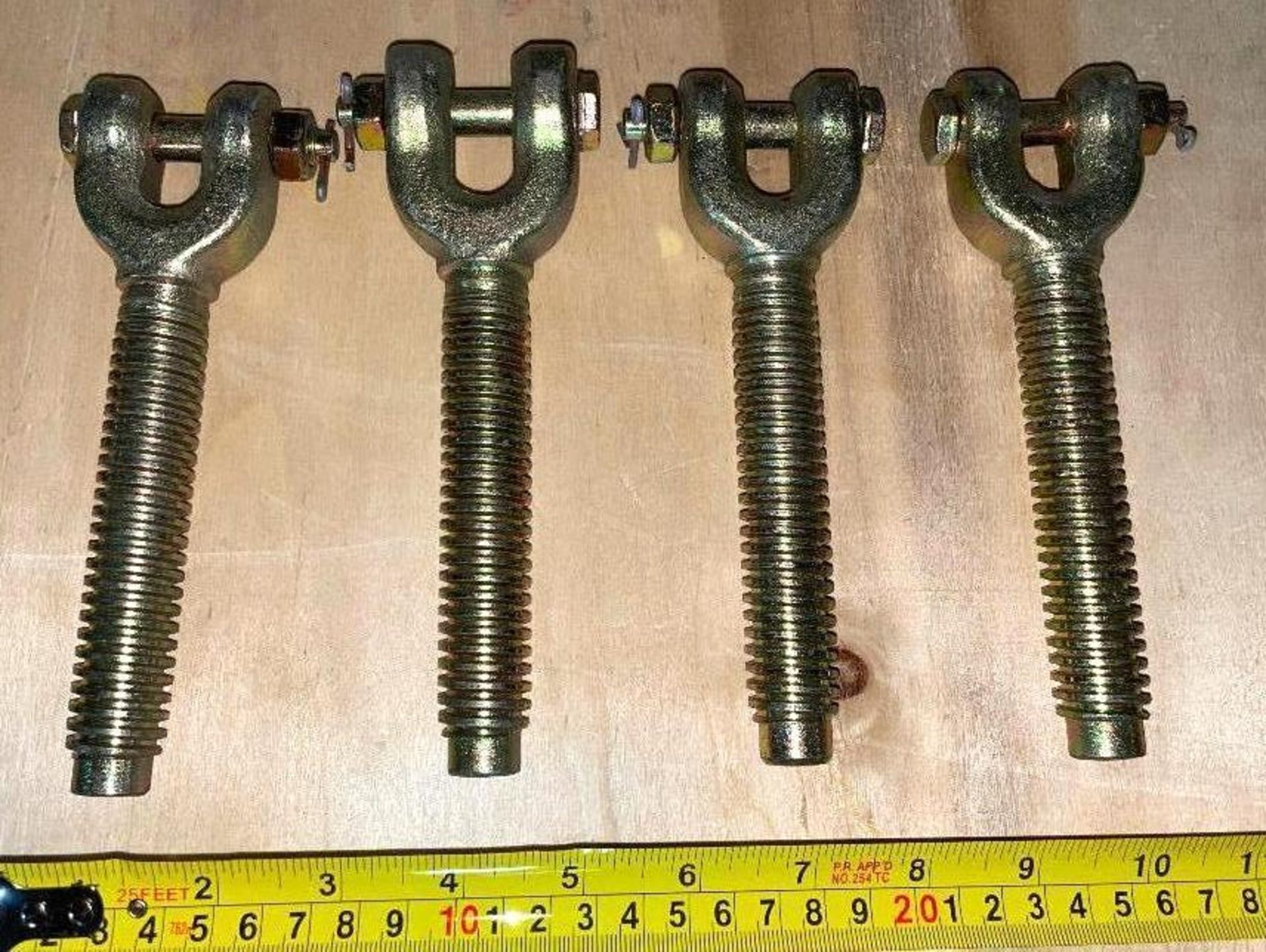 DESCRIPTION: (500) 7" TURNBUCKLE END BOLTS W/ 1" CLEVIS ADDITIONAL INFORMATION RETAILS FOR $7.50 EAC