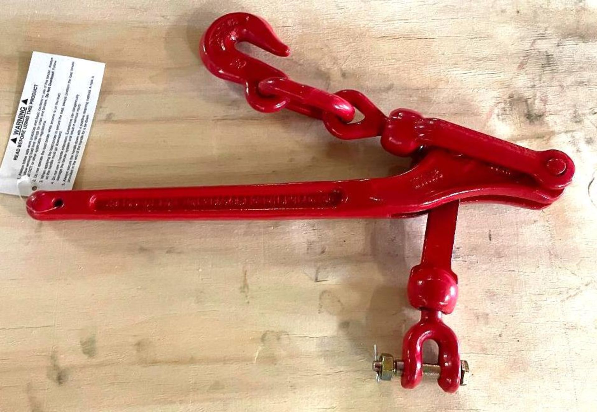 DESCRIPTION: (2) BOXES OF 5/16 - 3/8" LEVER LOAD BINDER GRAB HOOK AND CLEVIS. (5) PER BOX, 10 IN LOT