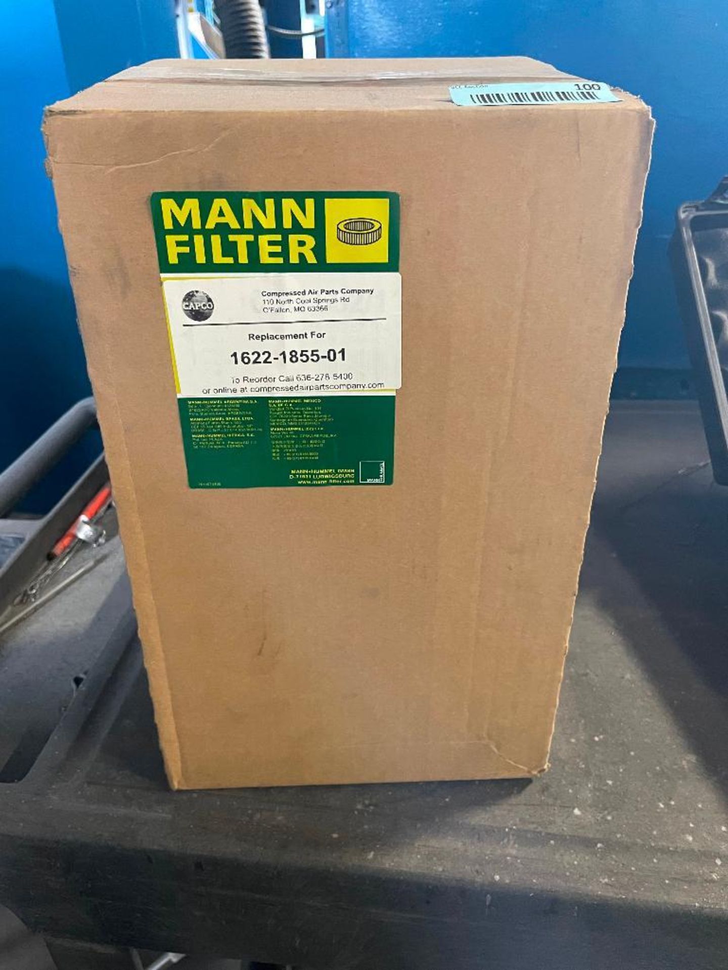 DESCRIPTION: MANN 1622-1855-01 FILTER - NEW IN BOX ADDITIONAL INFORMATION RETAILS FOR $179 NEW QTY: