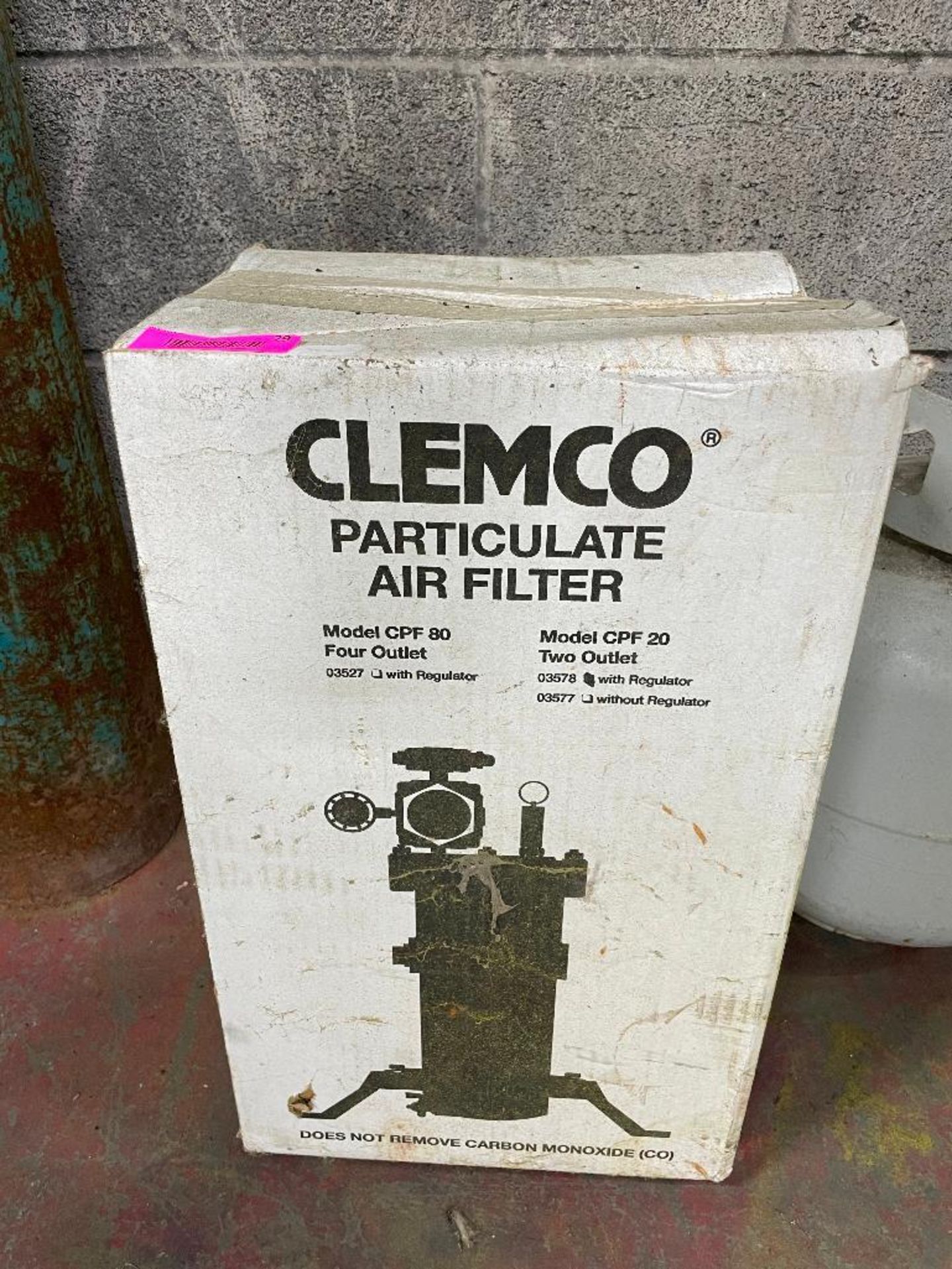 DESCRIPTION: CLEMCO 03578 PARTICULATE AIR FILER QTY: 1