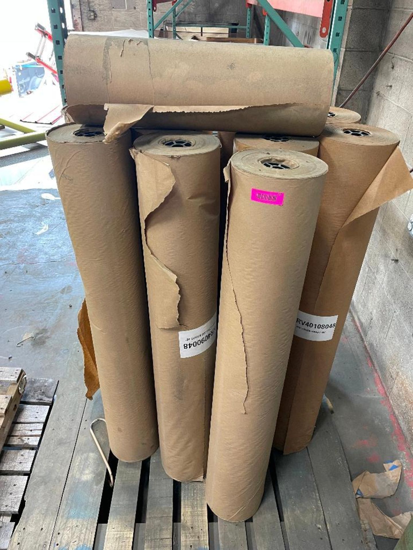 DESCRIPTION: PALLET OF 40# VIRGIN KRAFT 48" BROWN MASKING PAPER BRAND / MODEL: KRV401108048 ADDITION