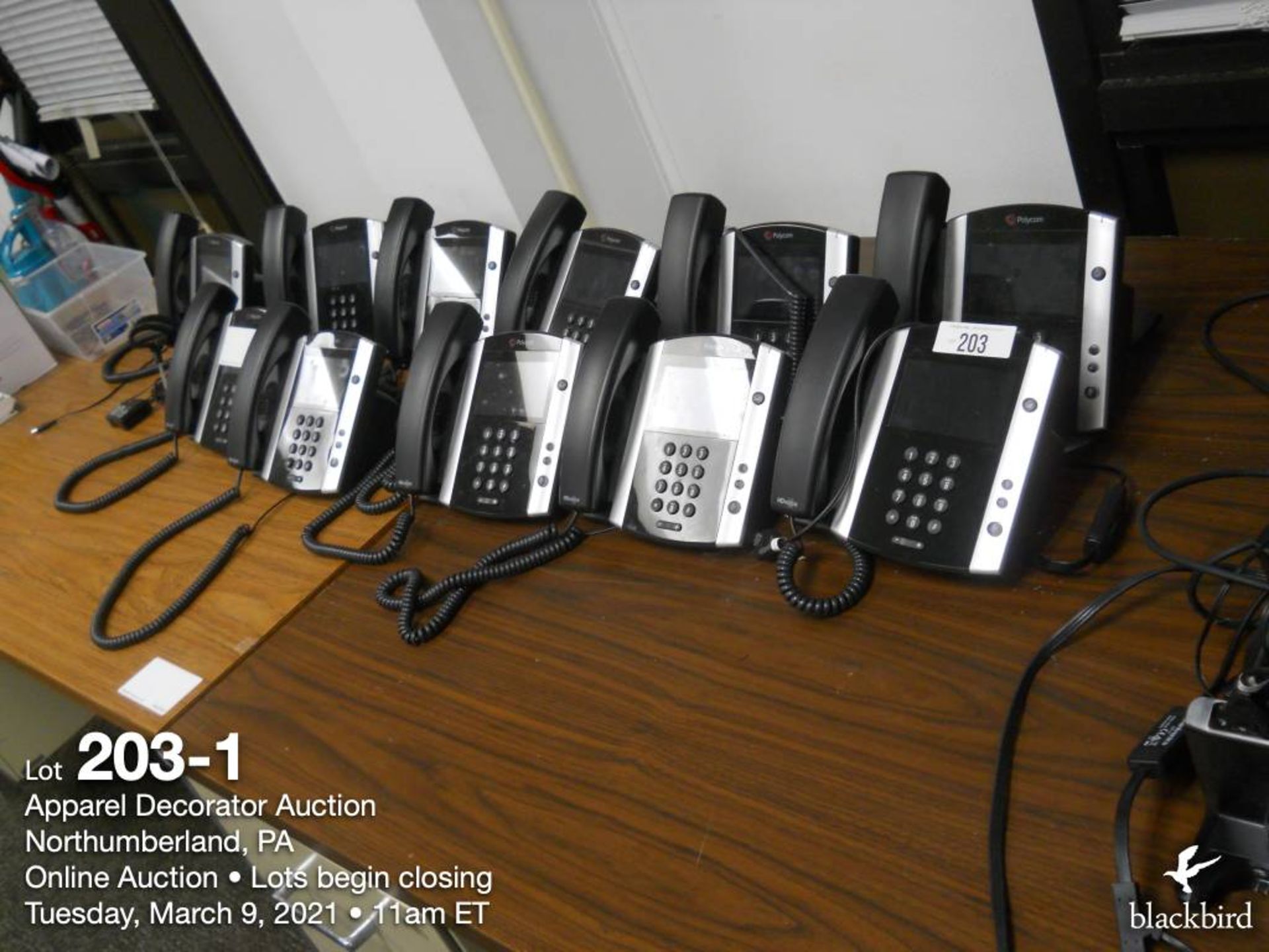 Lot of Approximately (25) phones in building, Verizon and Polycom
