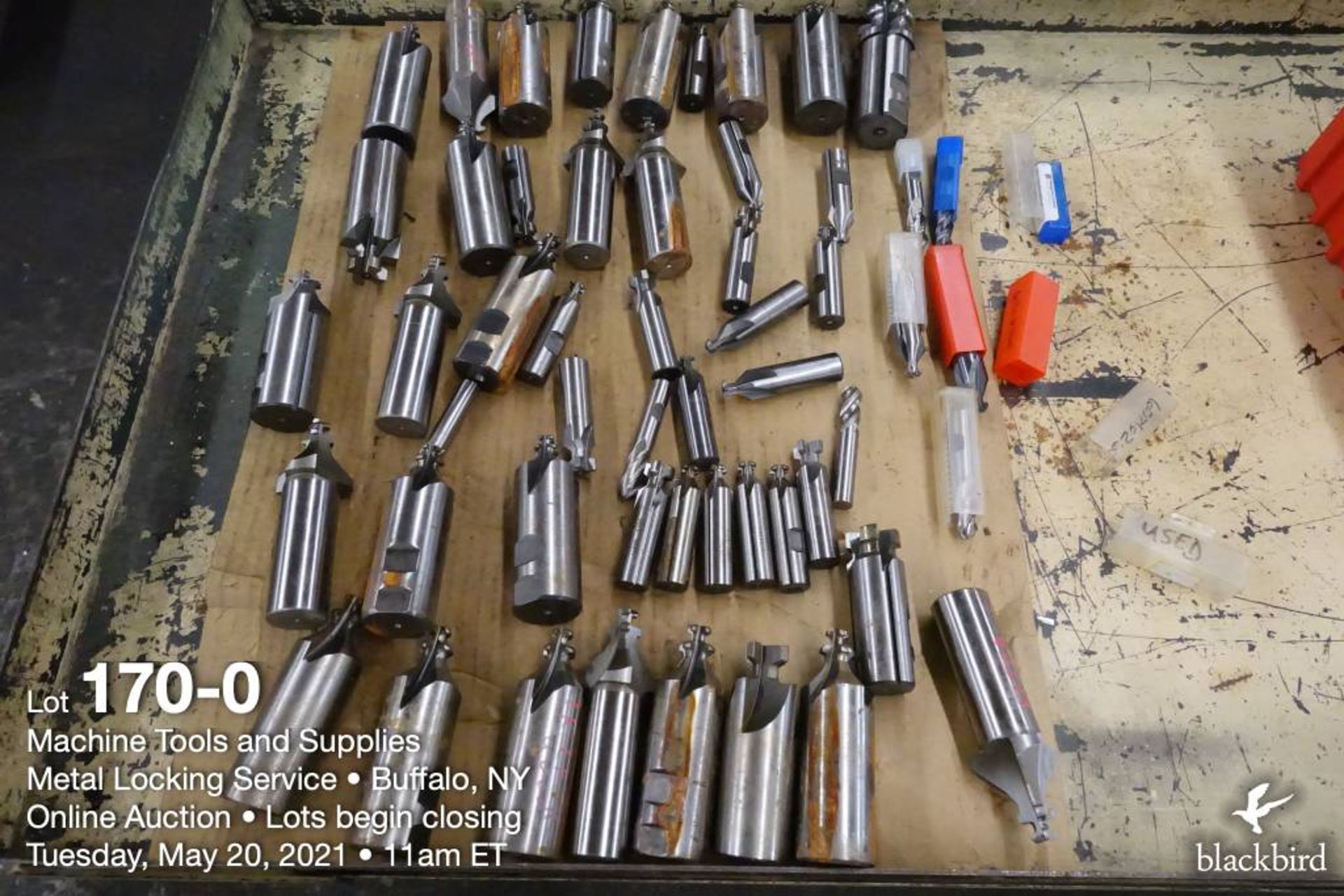 Lot of cutting tools and bits as photographed