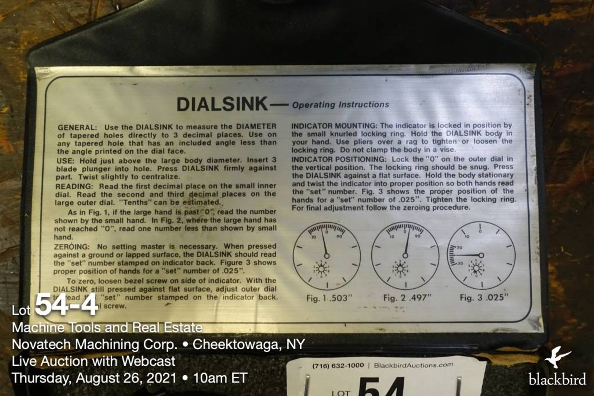 Brunswick Instrument Dialsink taper gauge - Image 4 of 4