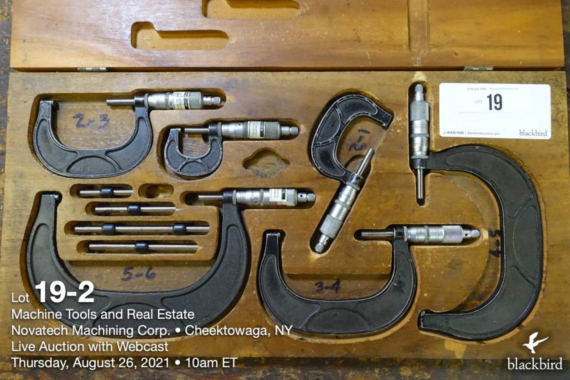 Scherr Tumico 6 pc micrometer set- 1", 1-2", 2-3", 3-4", 4-5", 5-6" - Image 2 of 10