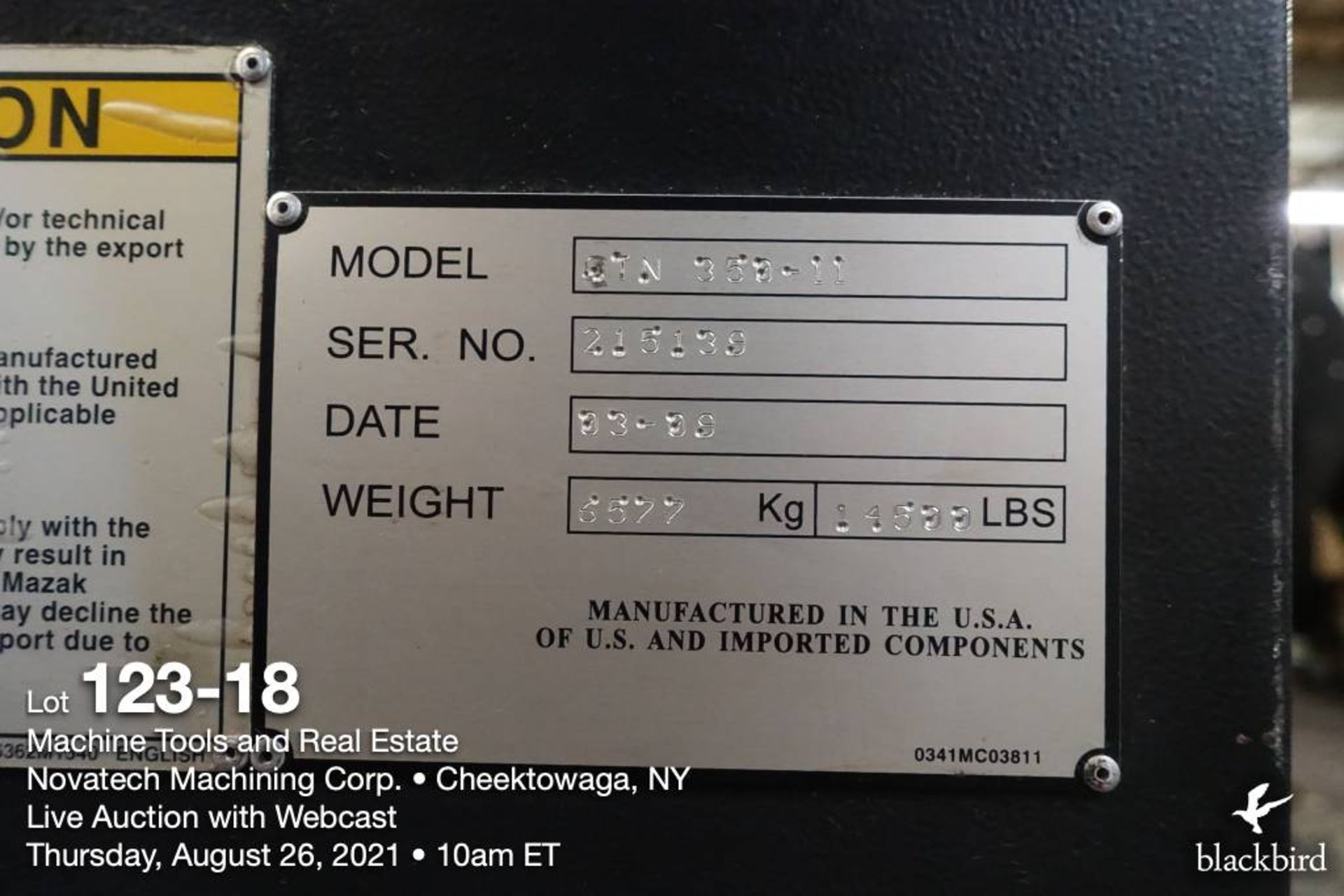 Mazak Quick Turn Nexus 350-II-1200 CNC Turning Center, 2009 - Image 19 of 19