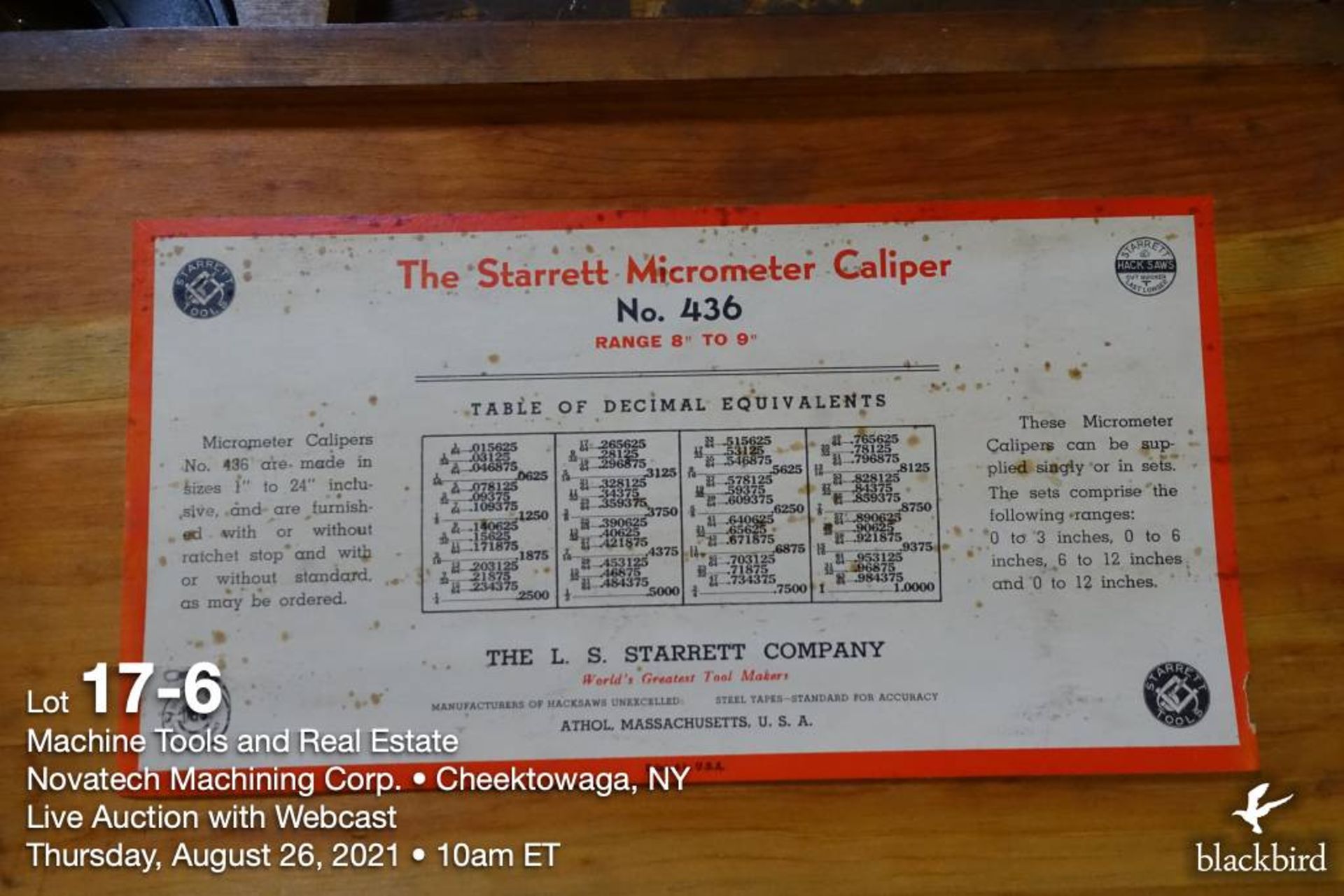 Starrett #438 micrometer, 9" - Image 6 of 7