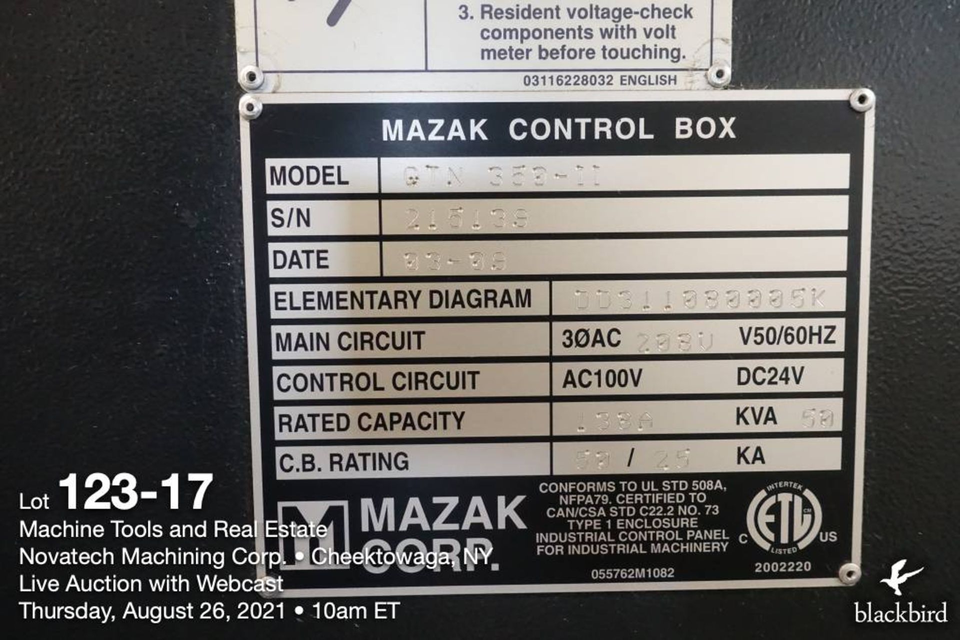 Mazak Quick Turn Nexus 350-II-1200 CNC Turning Center, 2009 - Image 18 of 19