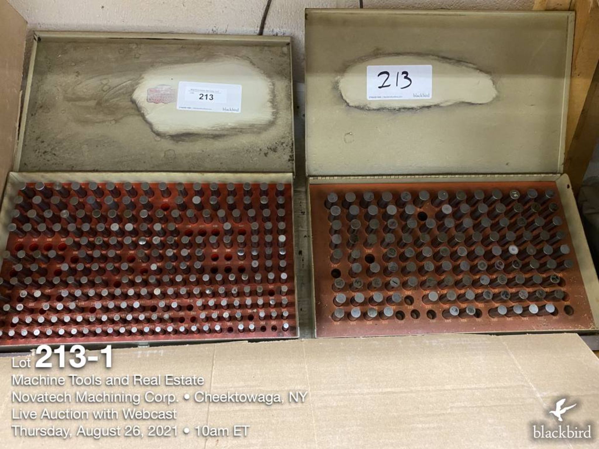 (2) boxes of gauge pins; .251-.615; some missing