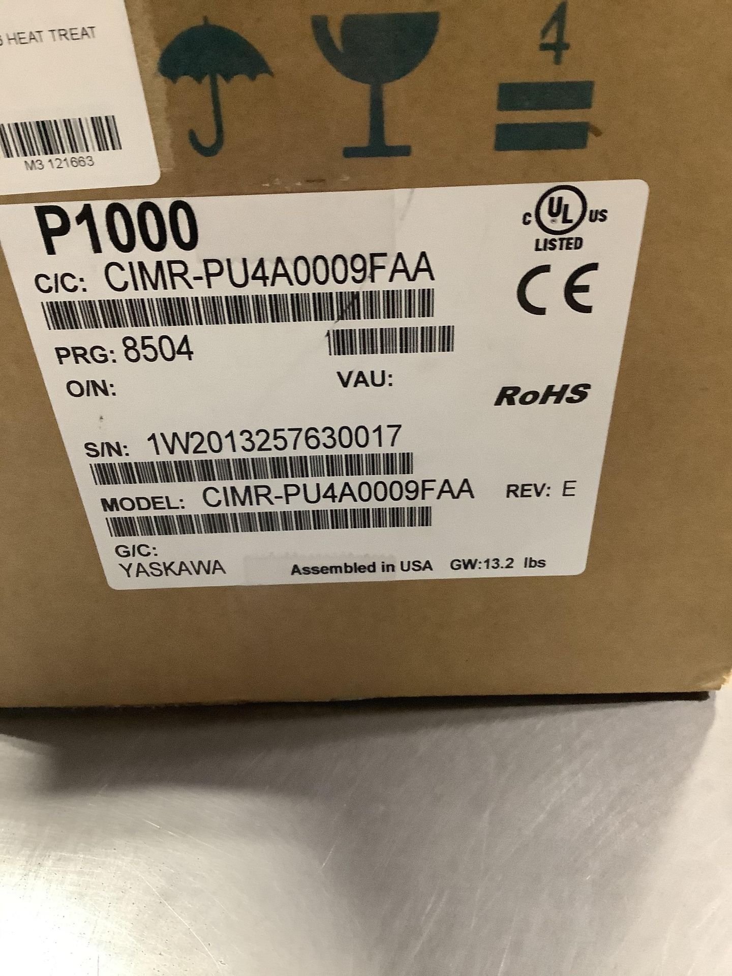 NEW IN BOX Yaskawa CIMR-PU4A0009FAA Variable Control Drive - Image 3 of 4