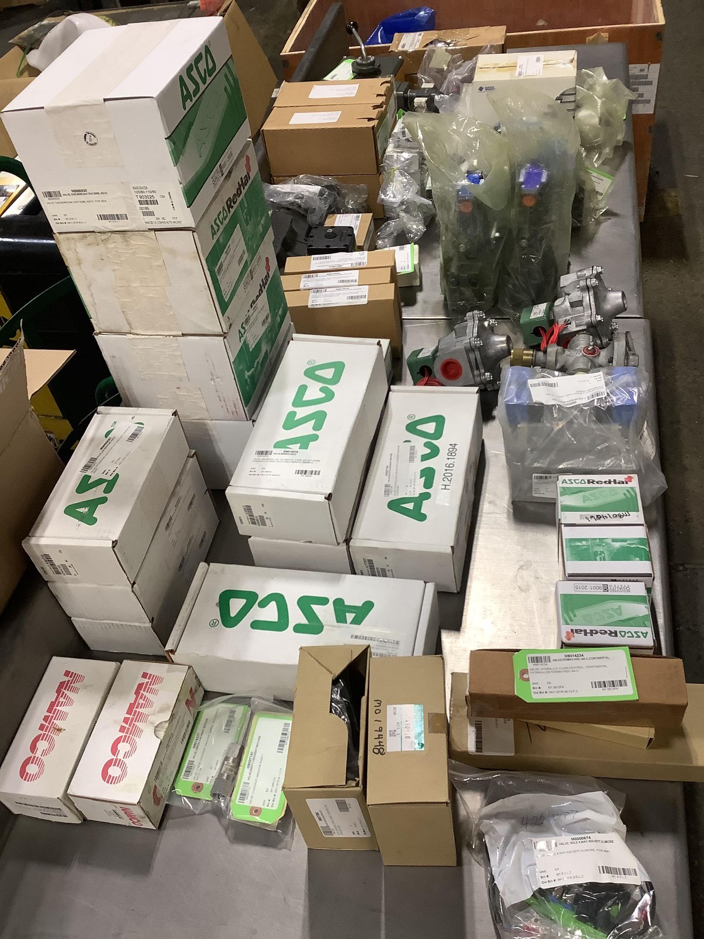 Lot of NEW Valves: Asco, CKD, Continental, Parker Hannifin, Vickers, and MORE - list in Description