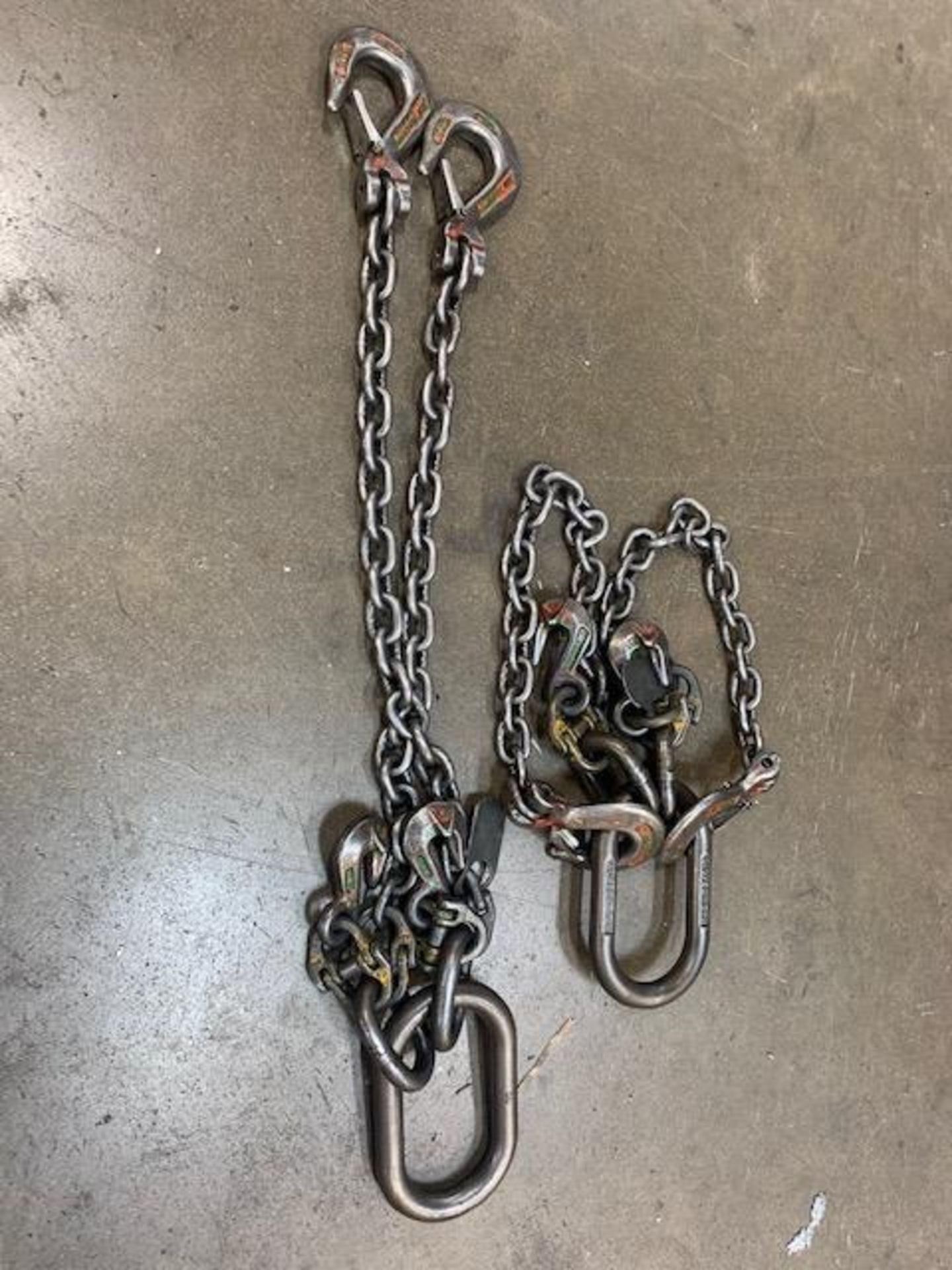 (2) 12,300lb D-Ring Lifting Chains