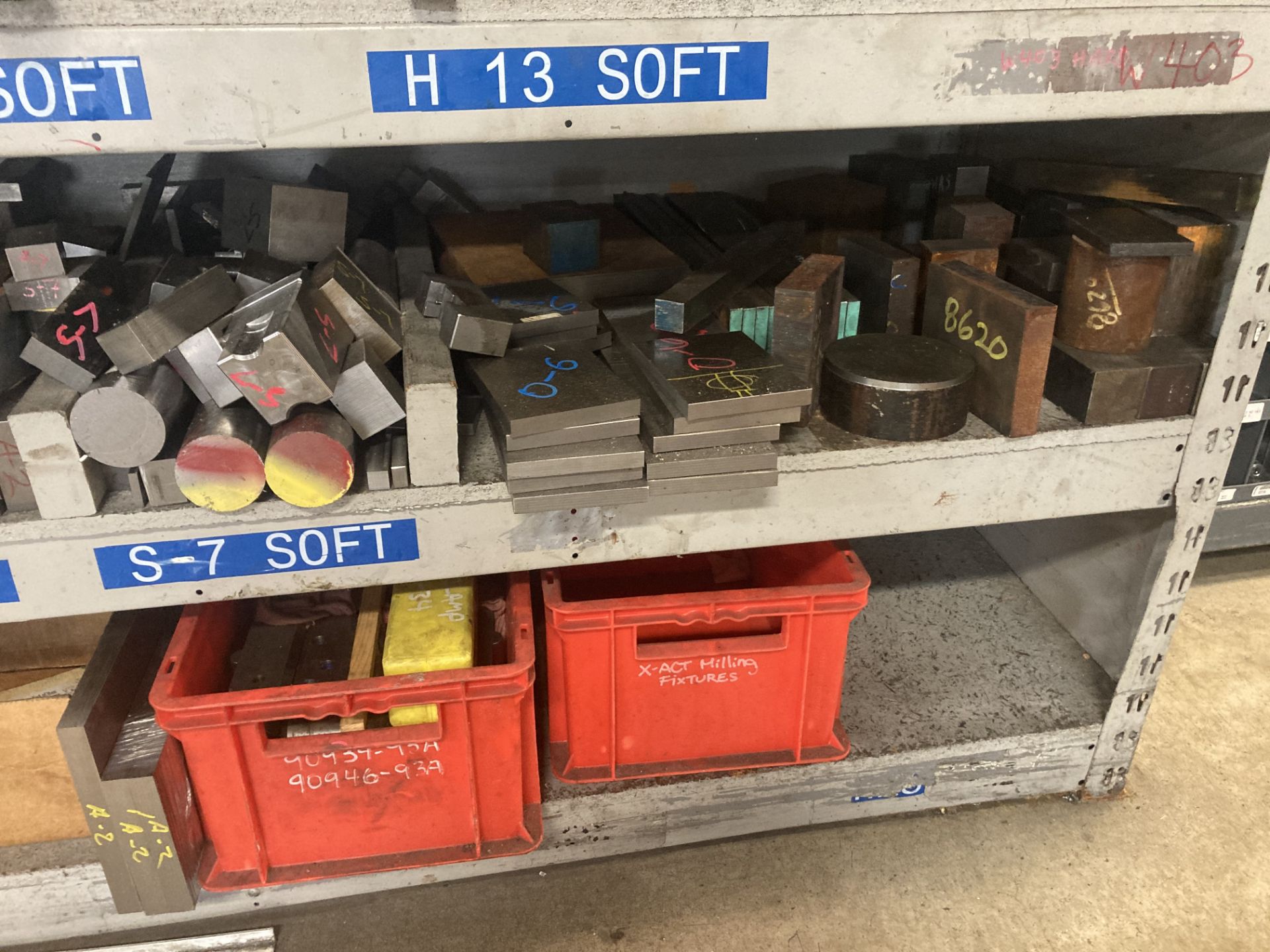 Heavy Duty Storage Shelf with Scrap Steel Pieces - Image 7 of 7