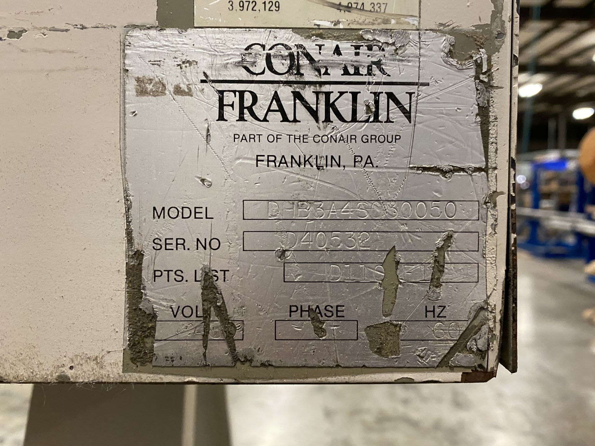 Conair Franklin DHB3A4S030050 Machine Mount Dryer - Image 7 of 8
