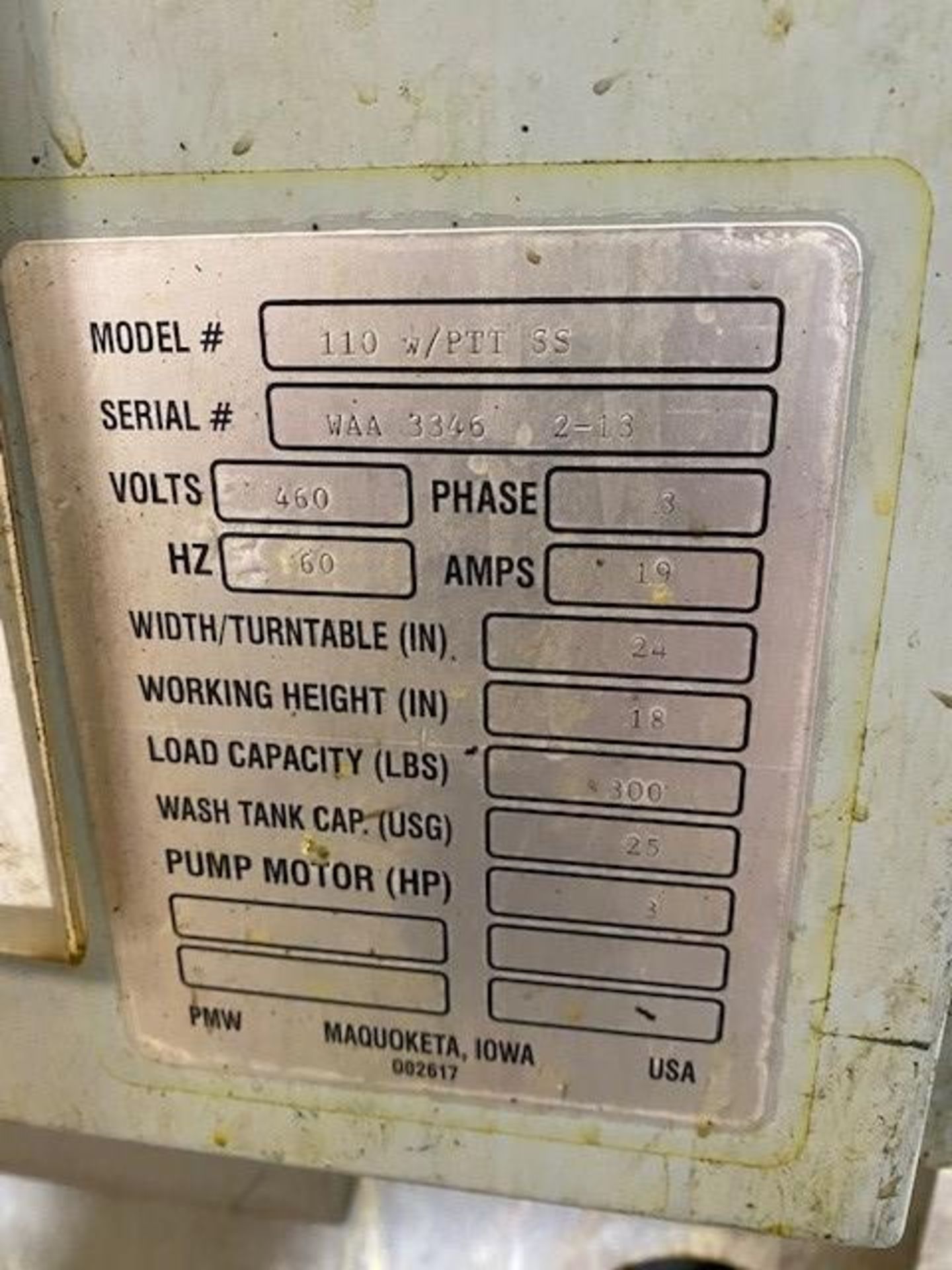 AEC TOP LOAD PARTS WASHER MODEL#110 W/PTT SS - Image 4 of 8