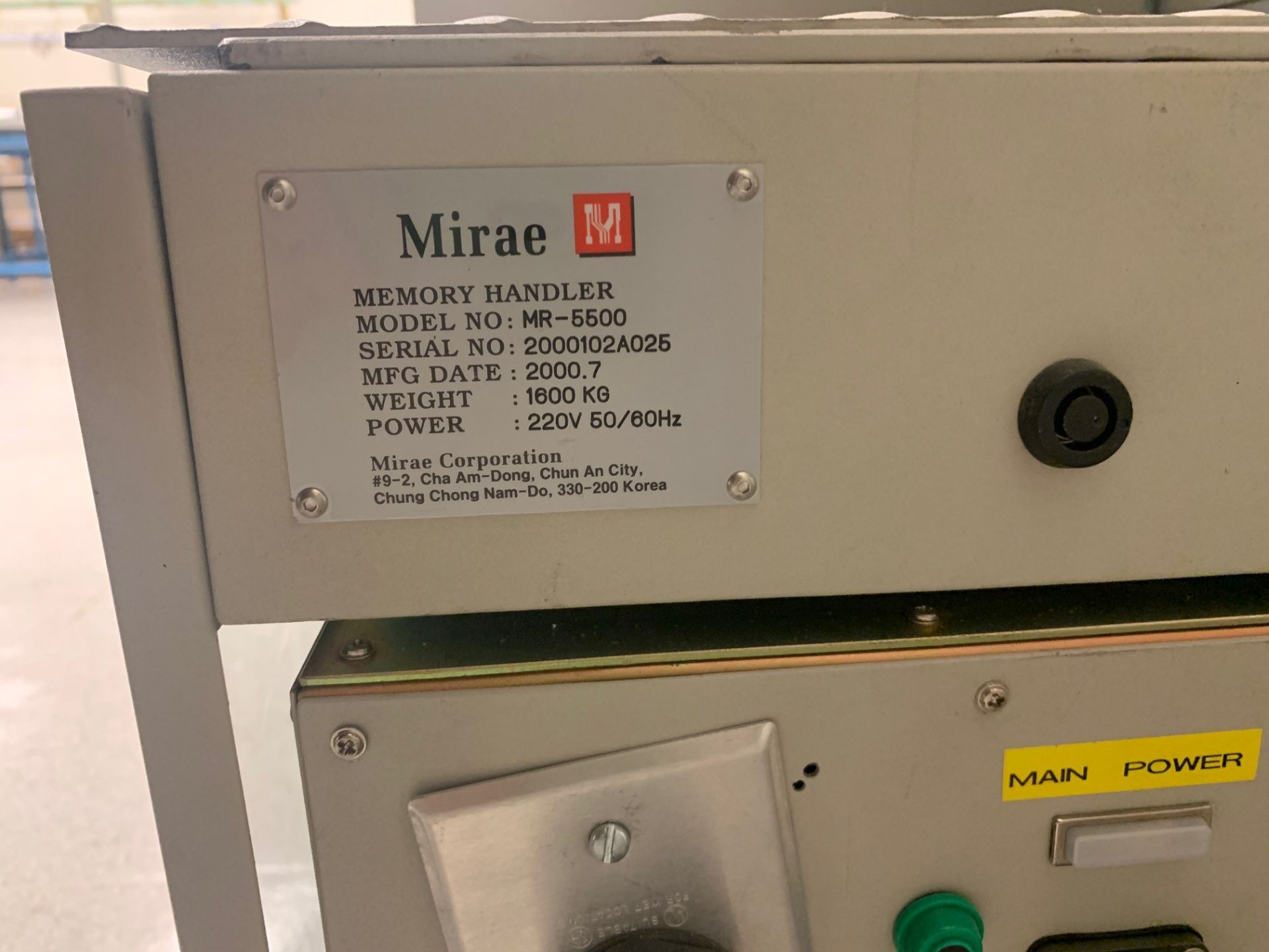 Mirae MR-5500 Handler 501 - Image 5 of 11