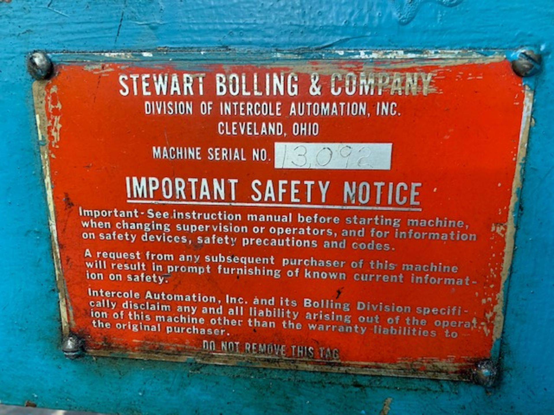 Stewart Bolling & Co. 2 Roll Rubber Calendar Mill, 250 HP, 28" Dia. x 72" Long Rolls, Serial# 13092 - Image 6 of 10