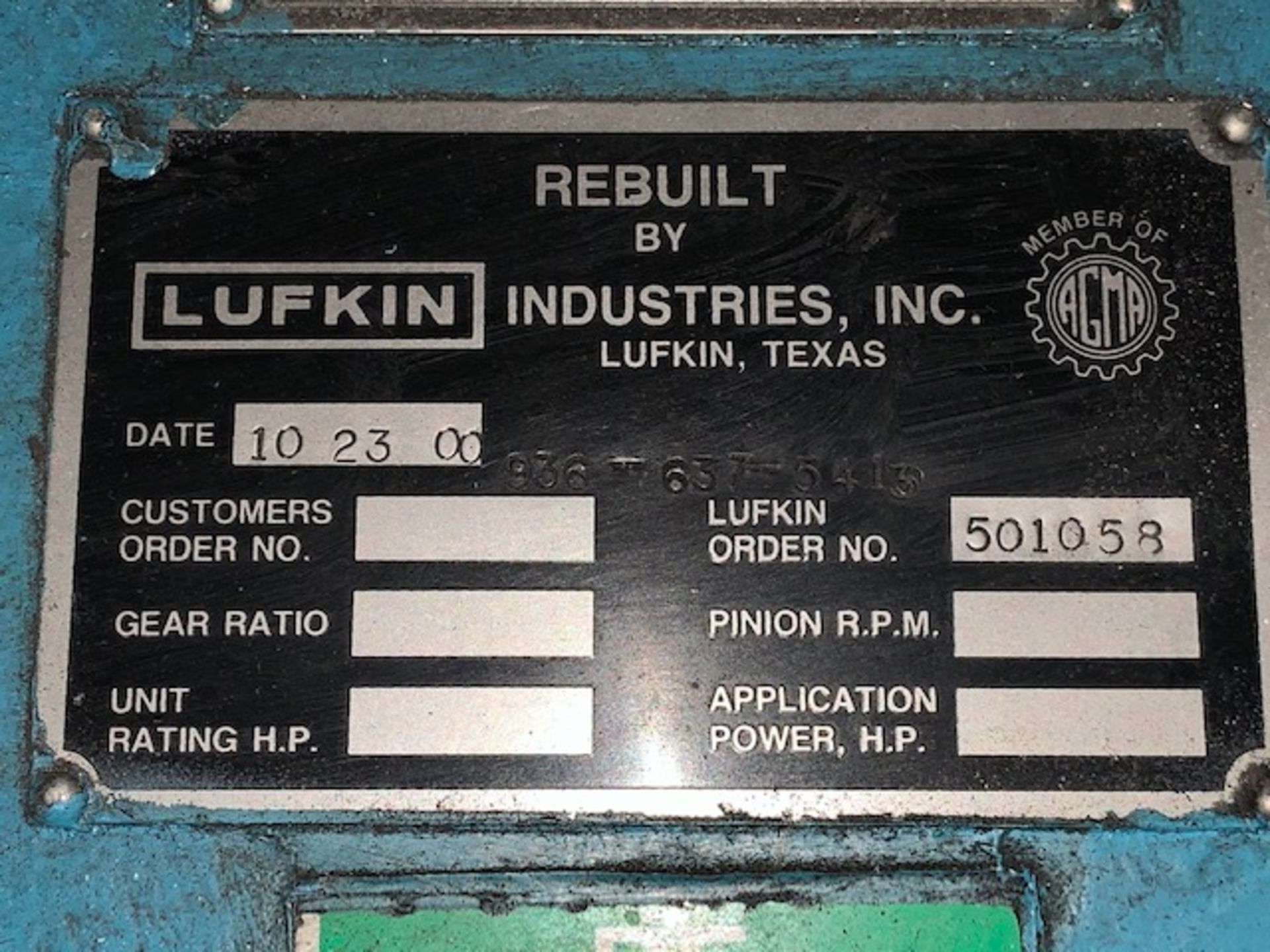 8.0" 9:1 NRM Rubber Extruder, w/ Lufkin Gear Unit, 400 HP, Date: 12-00 - Image 8 of 12