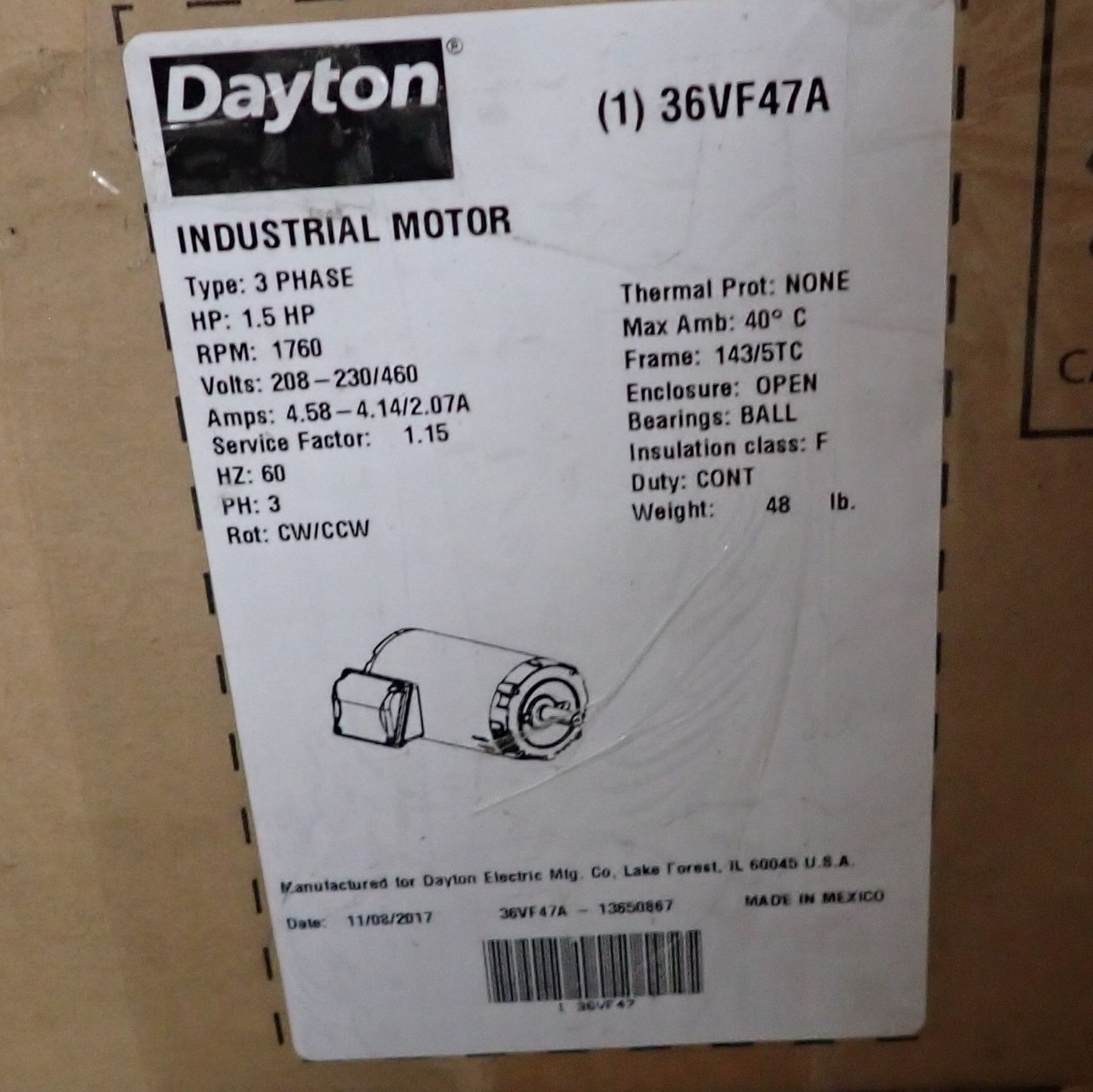 Lot of (4) Dayton Motors - Image 3 of 9