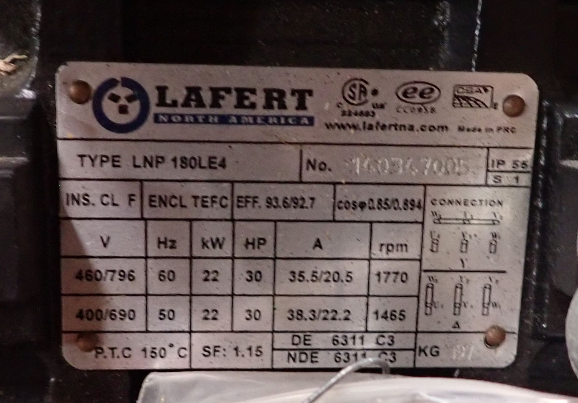 30 HP Lafert Motor - Image 4 of 4