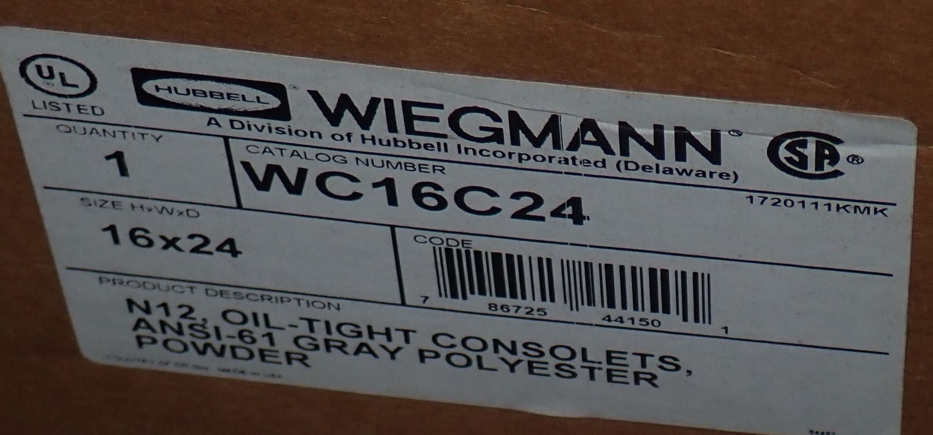 Lot of (2) Wiegmann Electrical Boxes - Image 3 of 6