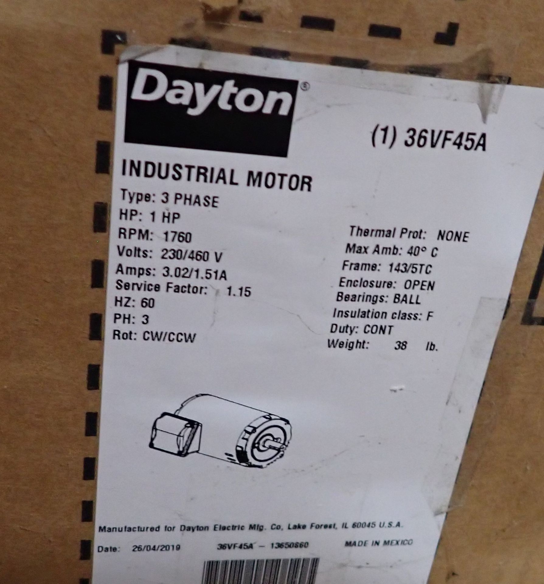 Lot of (4) Dayton Motors - Image 9 of 9