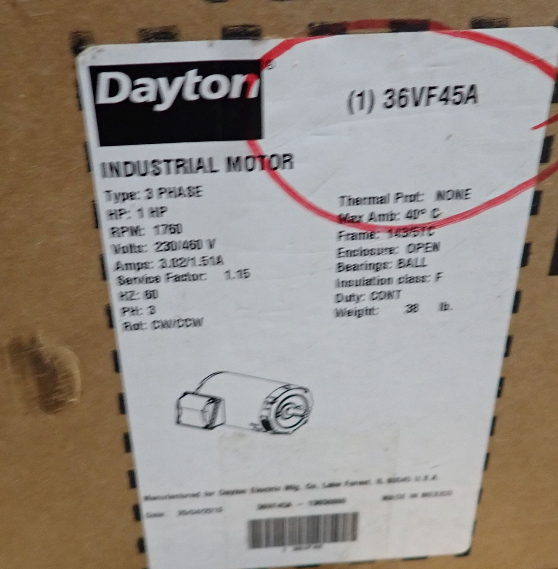 Lot of (4) Dayton Motors - Image 7 of 9