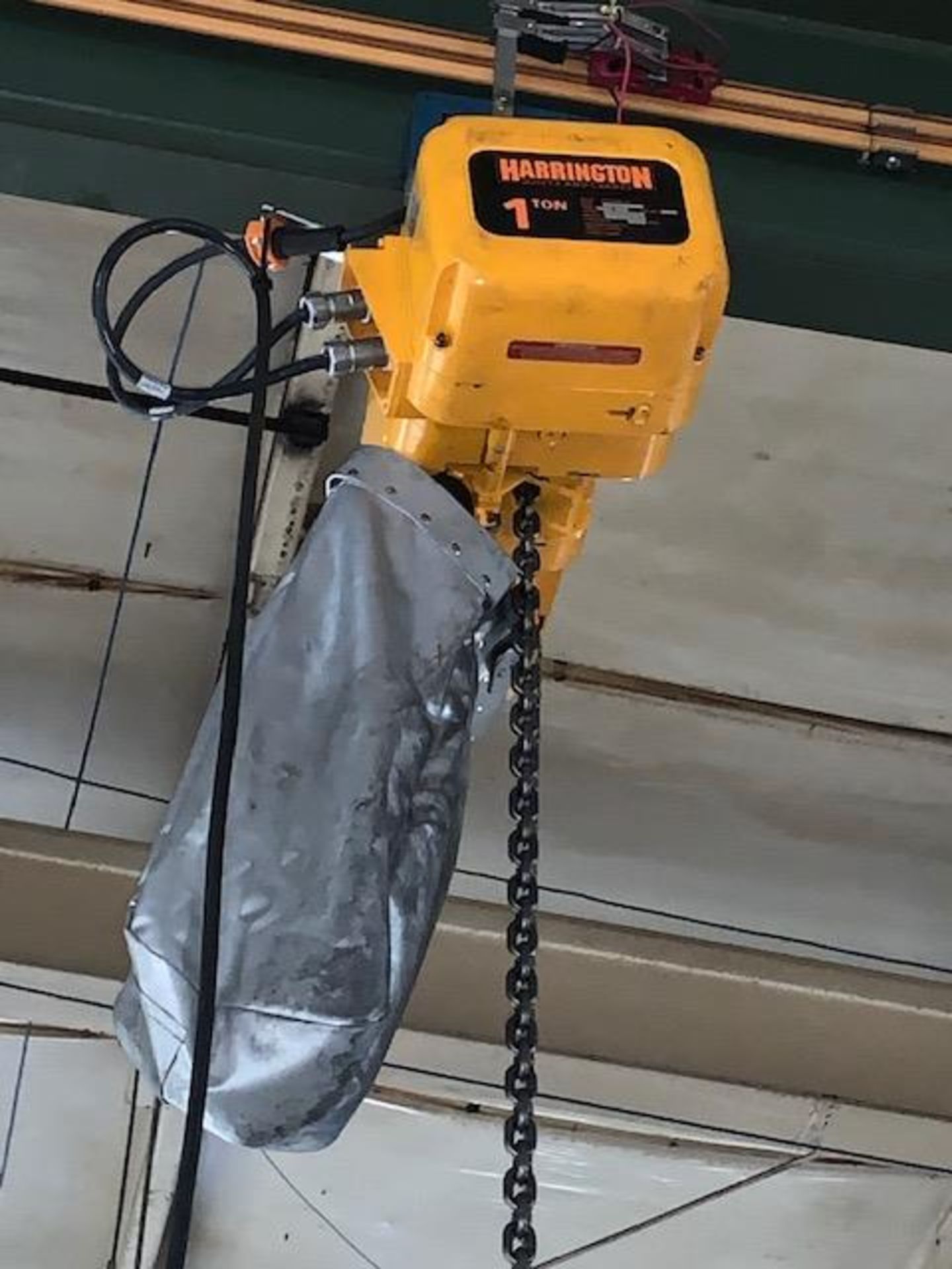 1 Ton Harrington Electric Chain Hoist w/ Pendant, 14 FPM, Mfg'd: 2018 - Image 3 of 5