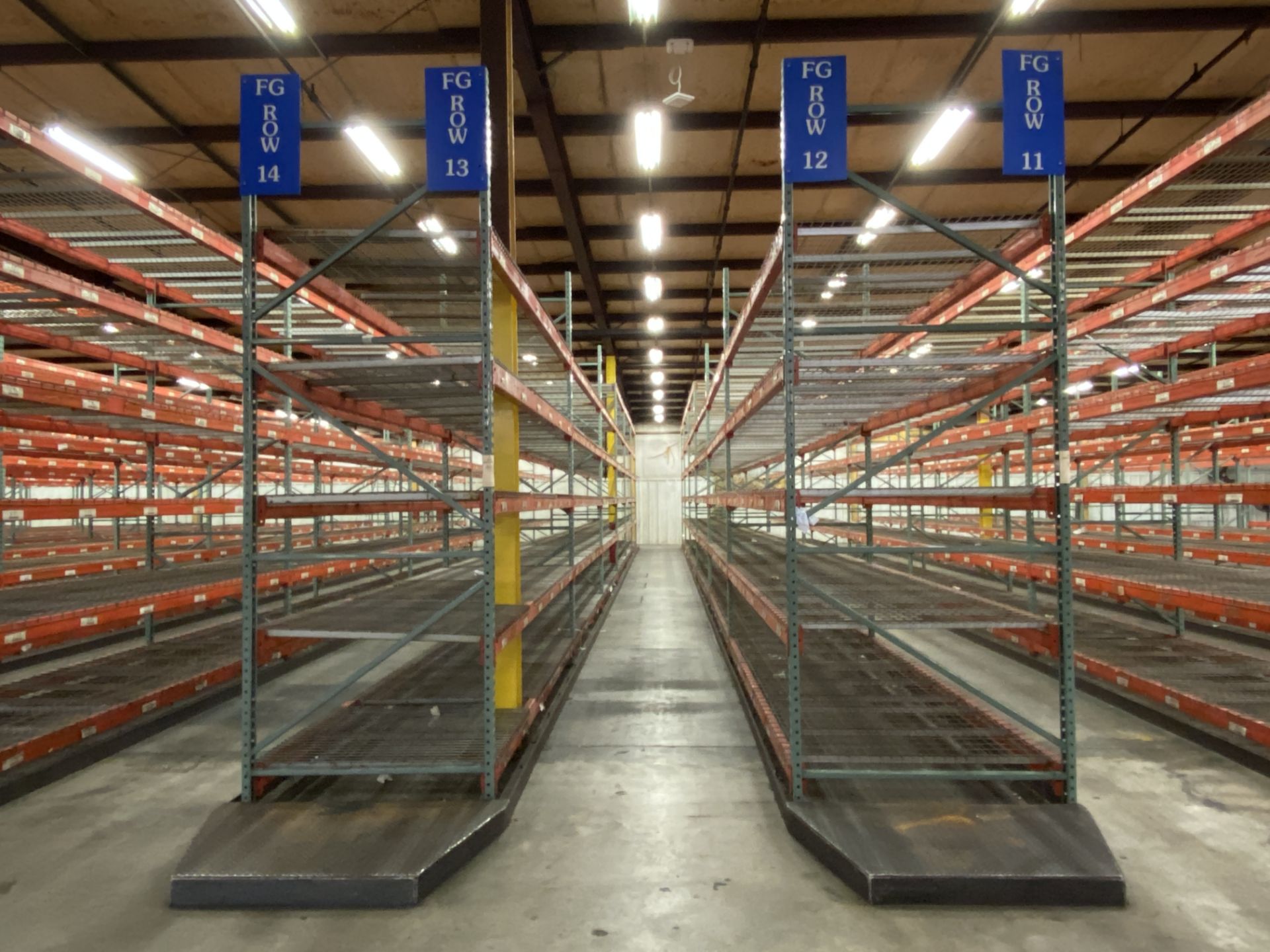 Lot of (2) Line of Pallet Racking