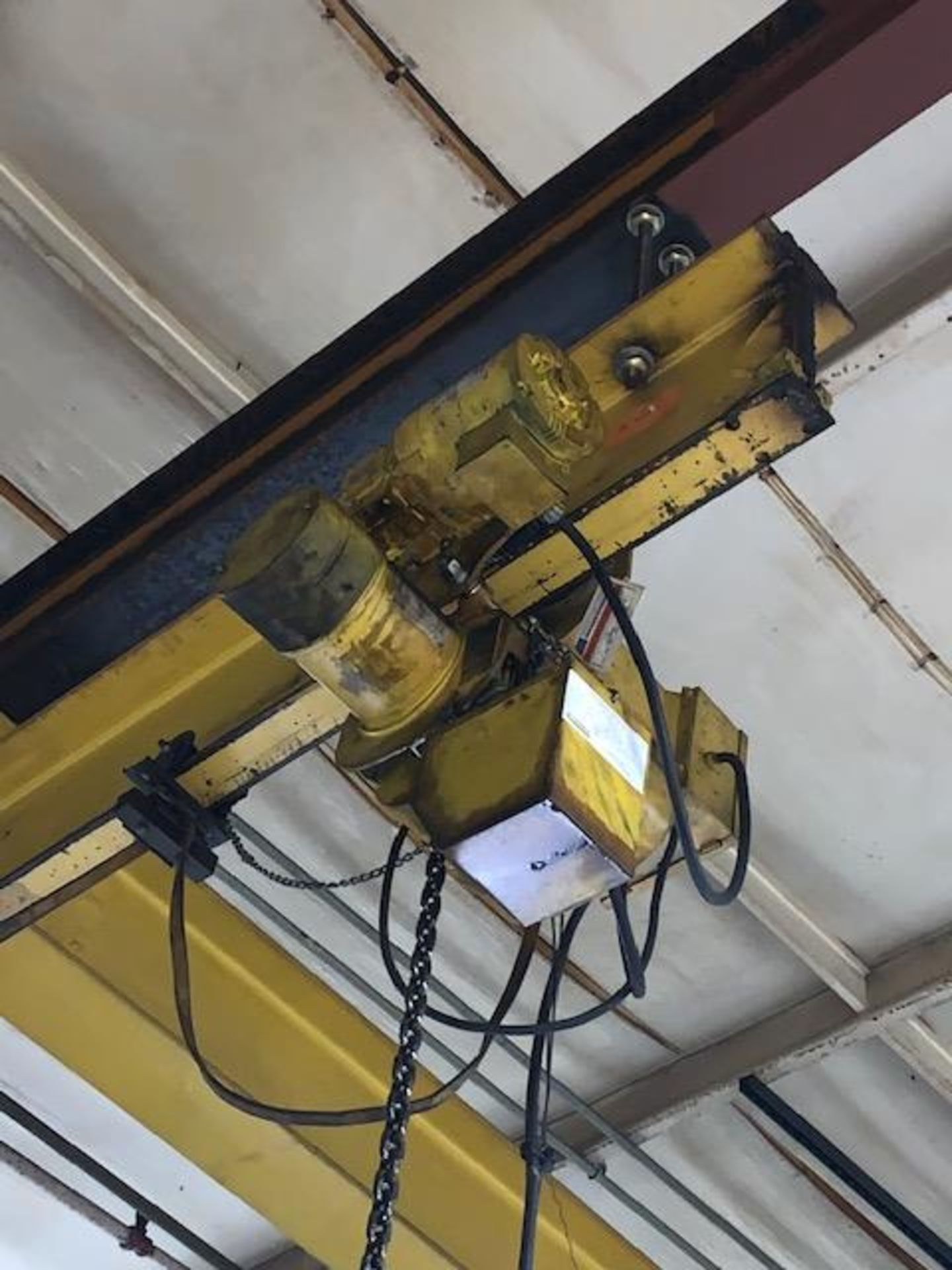 1 Ton Budgit Electric Chain Hoist, w/ Power Trolley & Pendant Controlled - Image 4 of 5