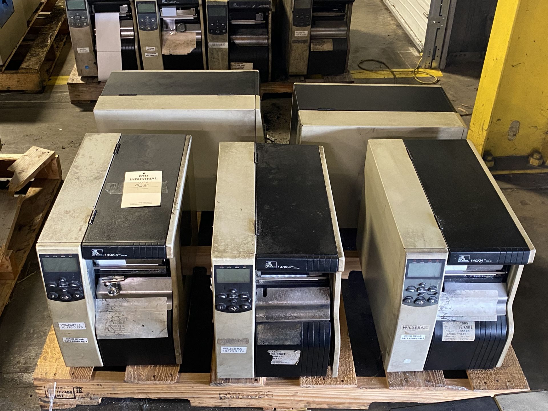 Lot of (5) Zebra printers - 140Xi4