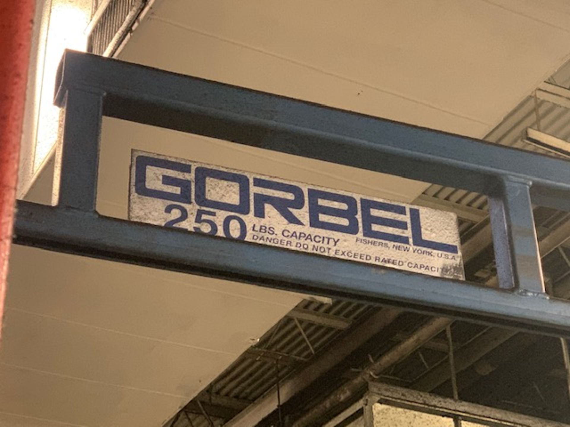 250 Lb. Gorbel Floor Standing Jib Crane w/ CM Air Hoist - Image 3 of 7