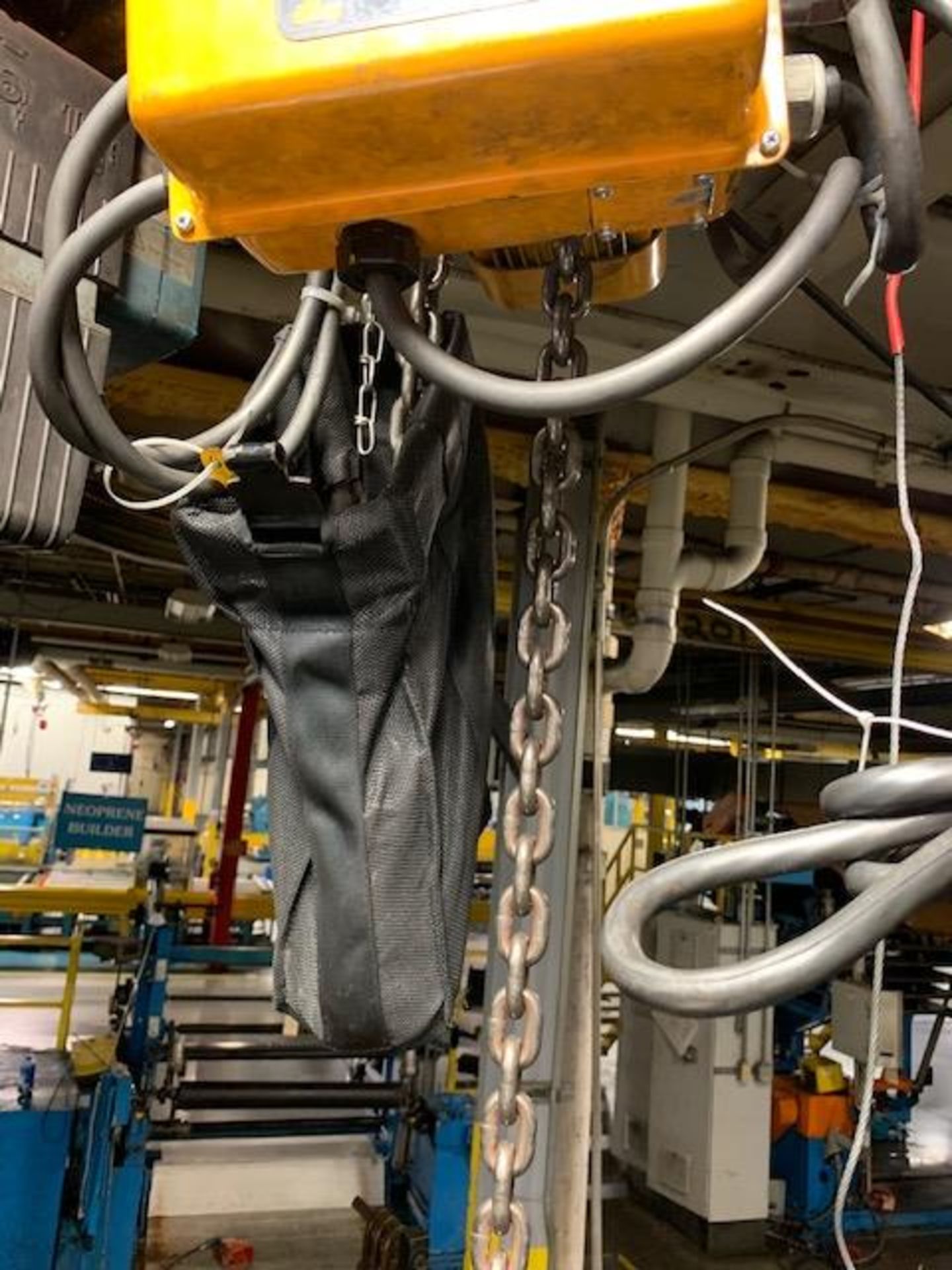 2 Ton Harrington Electric Chain Hoist w/ Pendant & Power Trolley, 14 FPM, Mfg'd: 2018 - Image 7 of 8