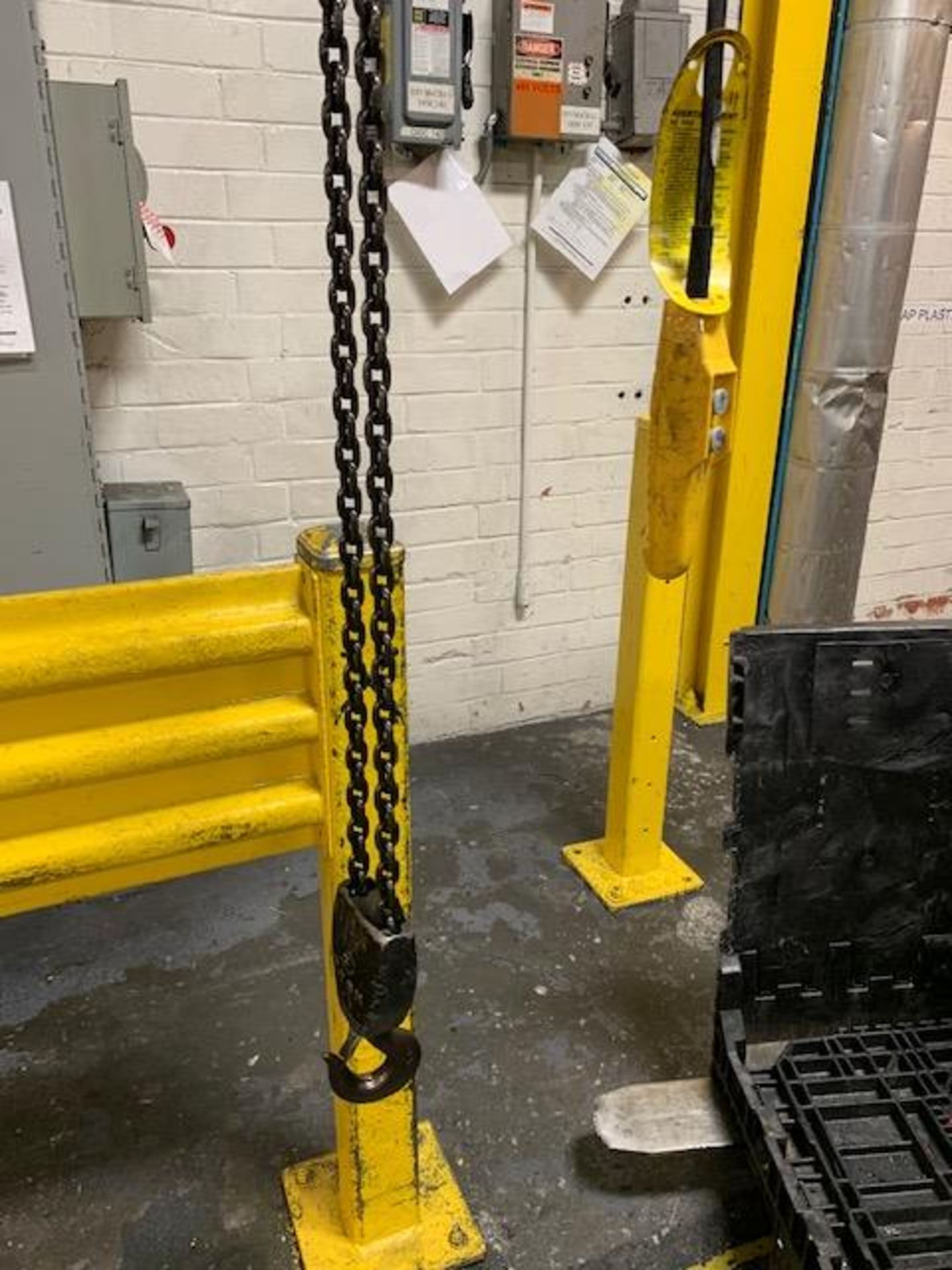 1 Ton Budgit Electric Chain Hoist, w/ Pendant & Manual Trolley - Image 2 of 6