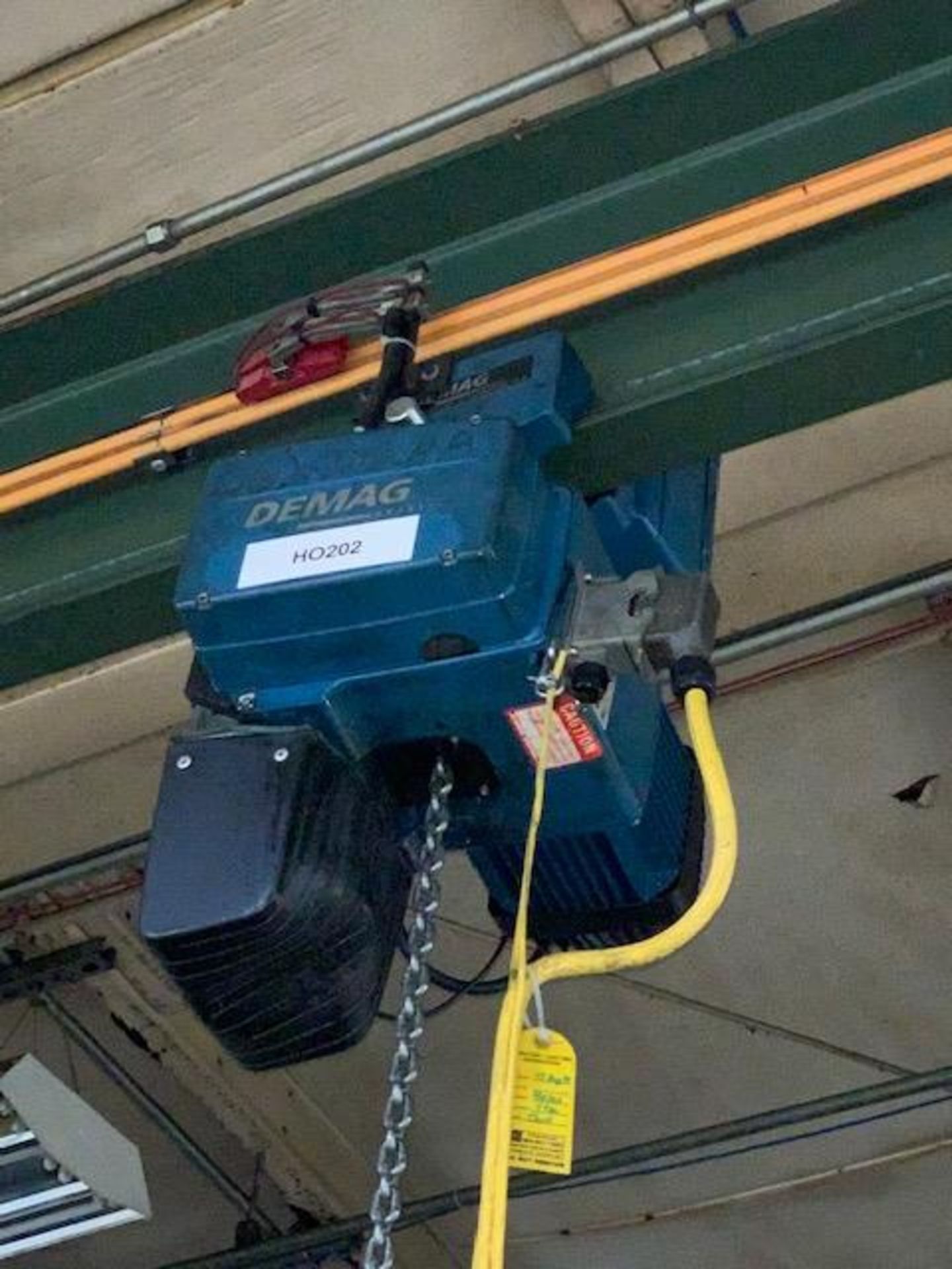 1 Ton Demag Electric Chain Hoist, DC PRO 1/1 H5, 16.4 FPM, Pendant & Power Trolley Mfg'd: 2010 - Image 4 of 6