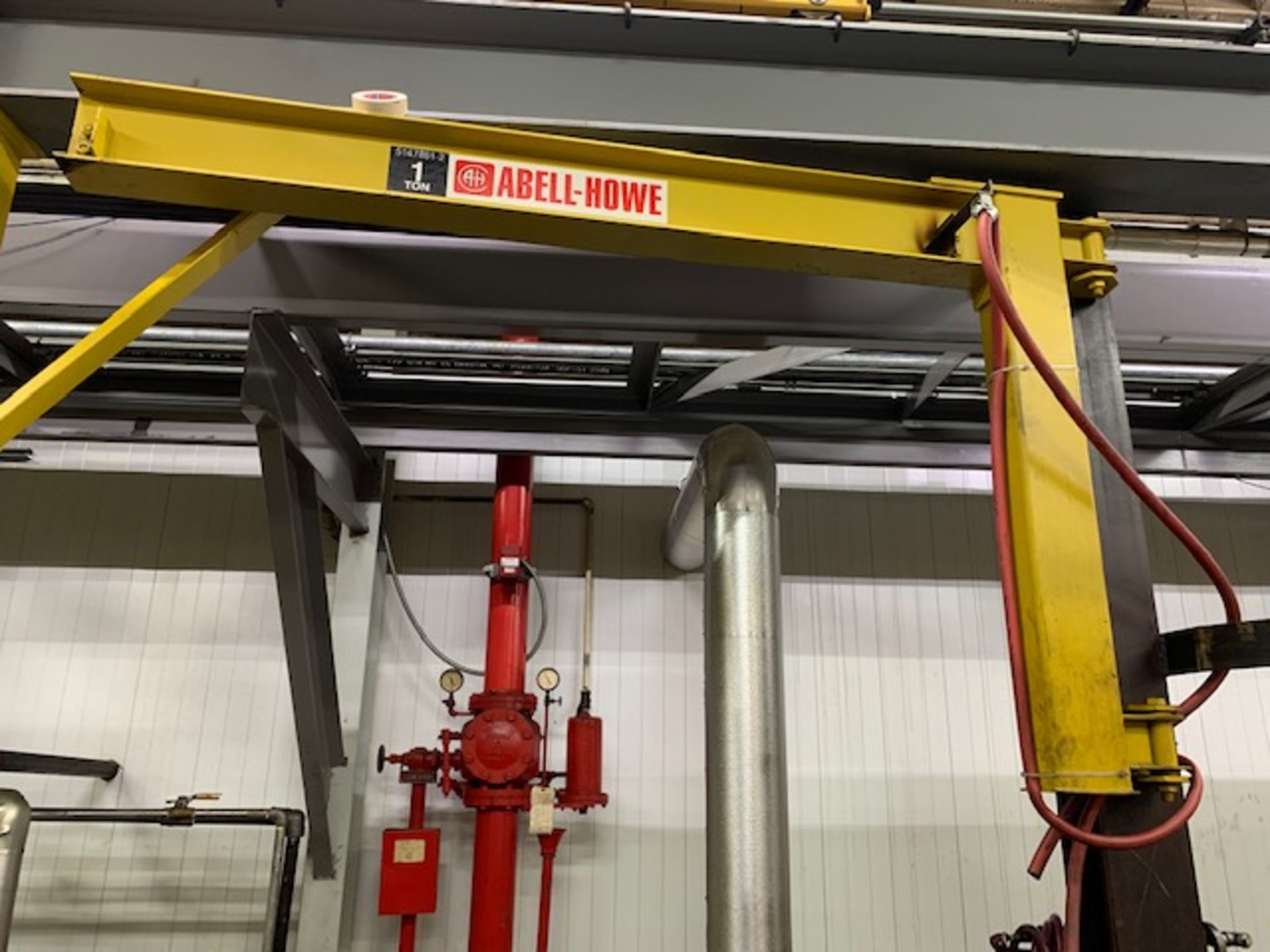 Abell - Howe 1 Ton Beam Mounted Jib Crane, 7' Reach, NO HOIST