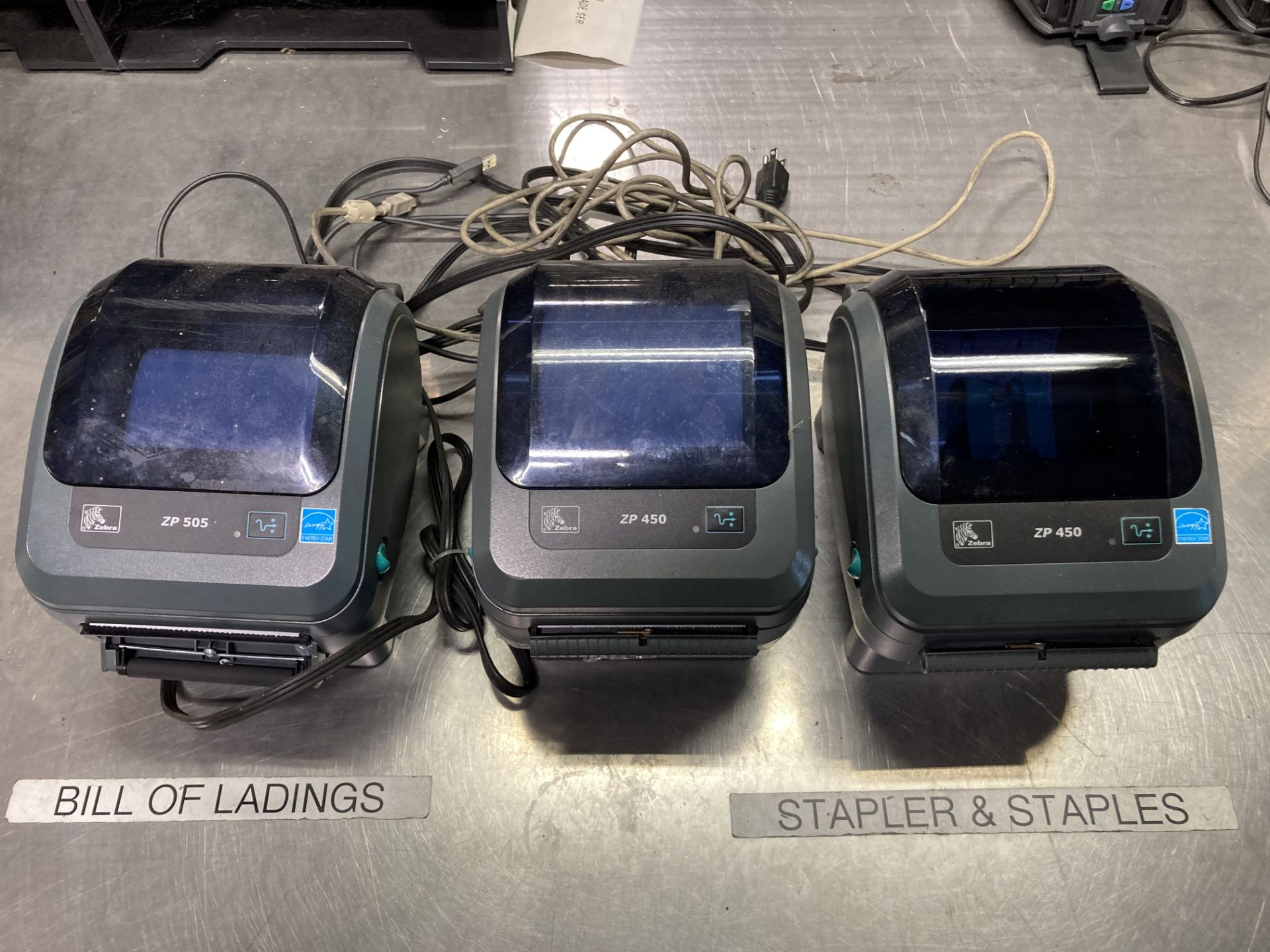 (3) Zebra ZP Thermal Printers - Image 2 of 5