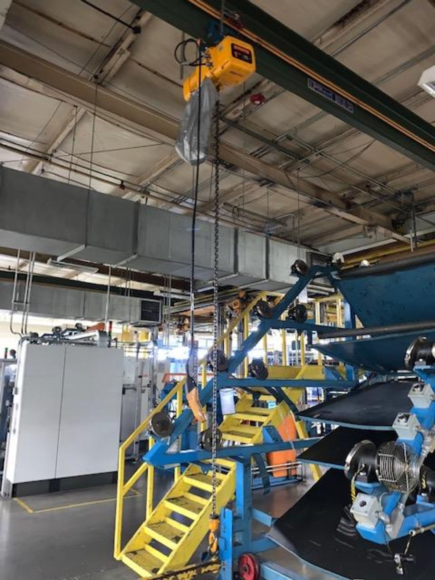 1 Ton Harrington Electric Chain Hoist w/ Pendant, 14 FPM, Mfg'd: 2018