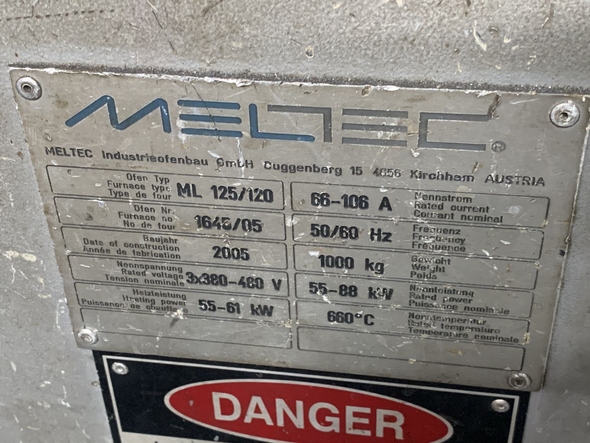 Meltec ML 125/120 Furnace - Image 10 of 10