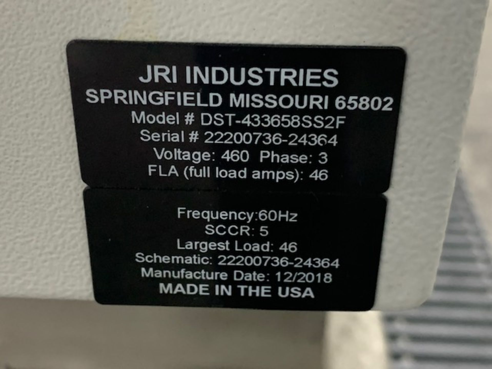 Jenfab Dip Agitation Parts Washer, Mod# DST-433658SS2F, Mfg'd 12/2018 - Image 3 of 6