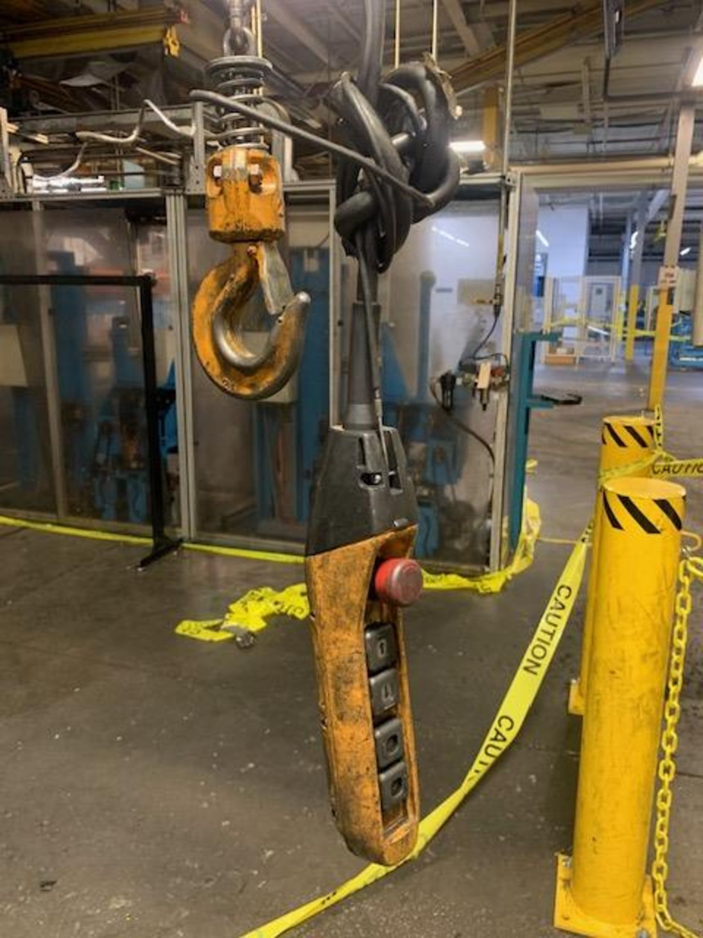 2 Ton Harrington Electric Chain Hoist w/ Power Trolley & Pendant, 14 FPM, Mfg'd: 2018 - Image 2 of 5