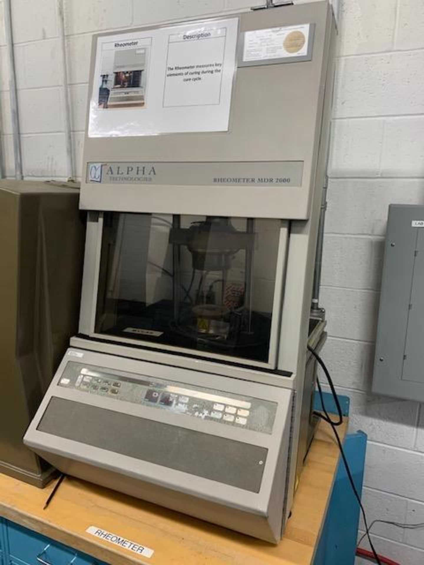 Alpha Moving Die Rheometer, MDR 2000, Mfg'd 1999, Ser# 37AII3344 - Image 6 of 11