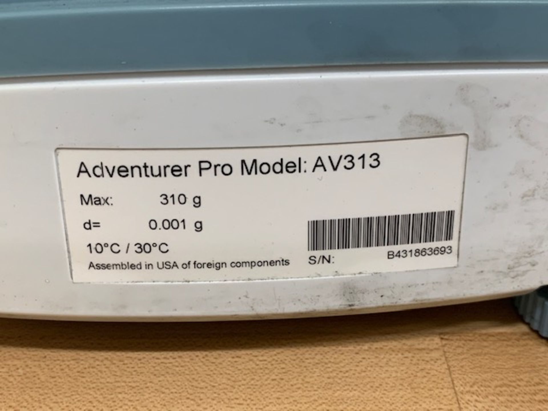 Ohaus Adventurer Pro AV313 Precision Balance, 310g, NO POWER CORD - Image 3 of 5