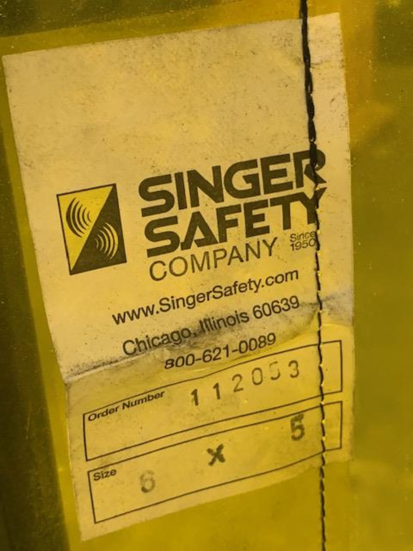 3 - Singer Safety Welding Curtains w/ Stands, Size 5' x 6', NICE - Image 3 of 4